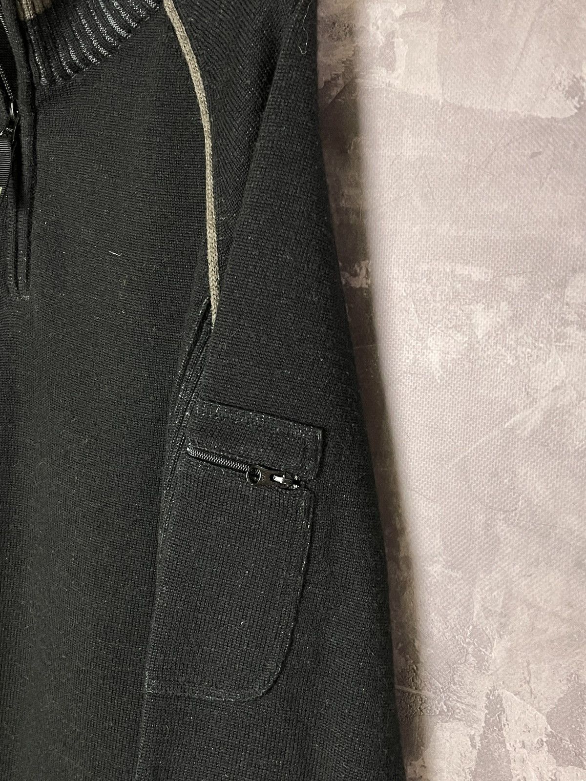 Armani Y2K Avant Garde Style Armani Jeans 1/3 Zip Striped Sweater Size US XL / EU 56 / 4 - 11 Thumbnail