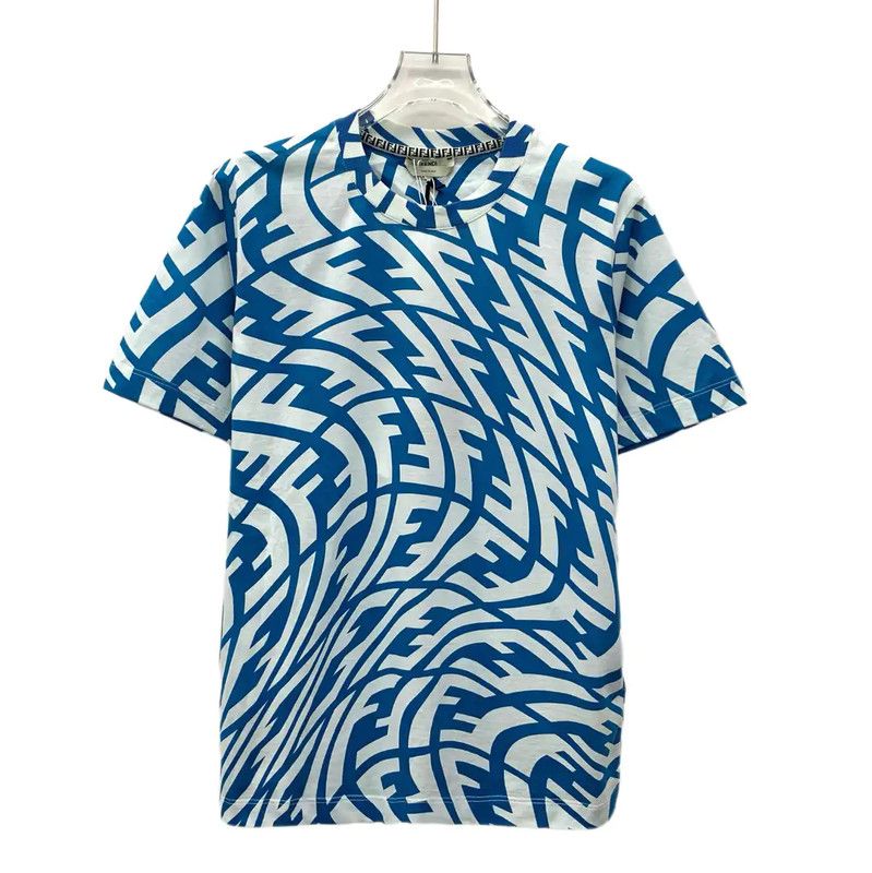 Fendi Fendi Blue Cotton T-Shirt for Women 0089 Size M / US 6-8 / IT 42-44 - 1 Thumbnail