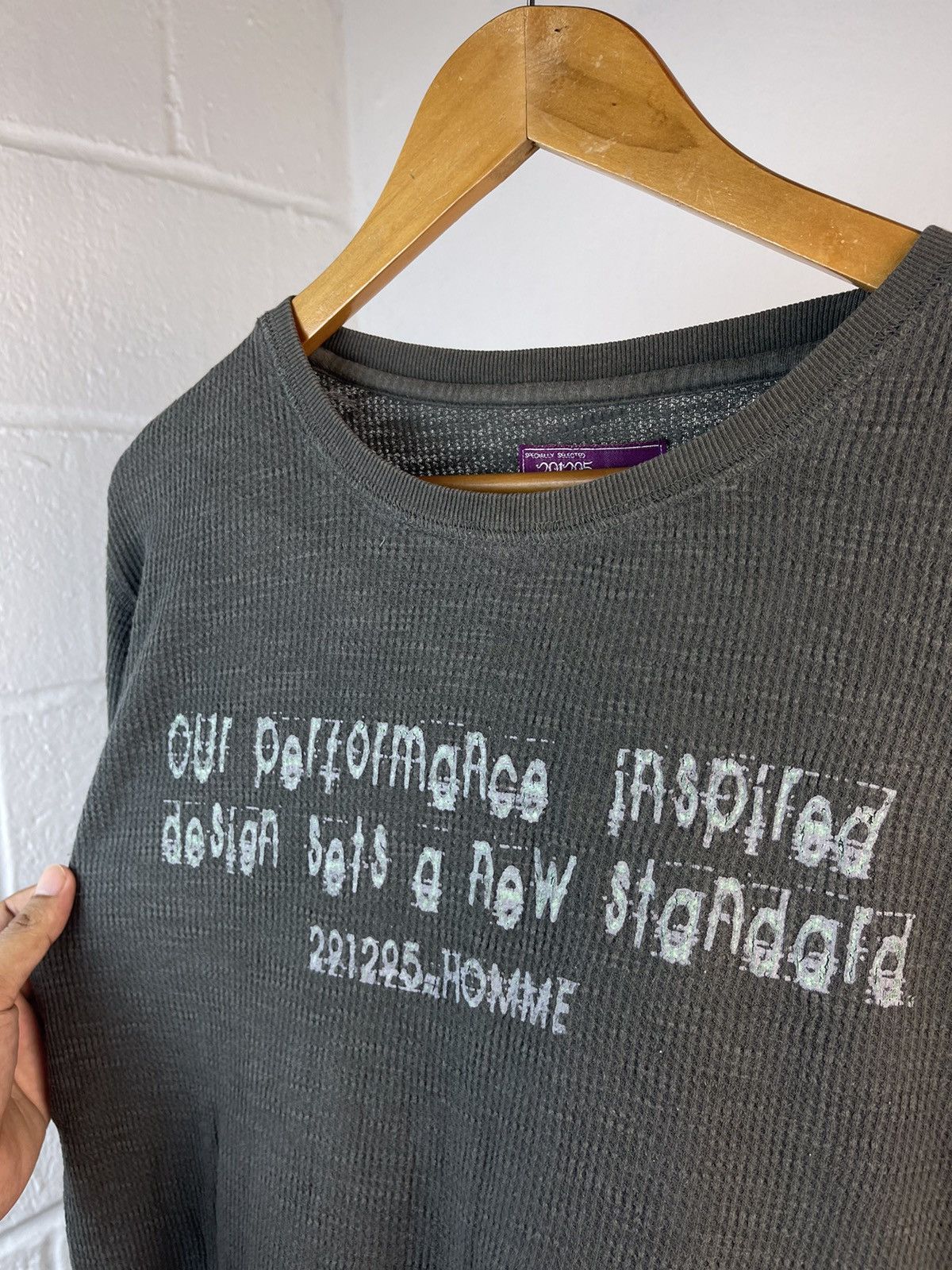 5351 POUR LES HOMMES × If Six Was Nine × Le Grande Bleu (L.G.B.) 2000s 291295 Homme Poem Waffle Long sleeve Size US L / EU 52-54 / 3 - 4 Thumbnail
