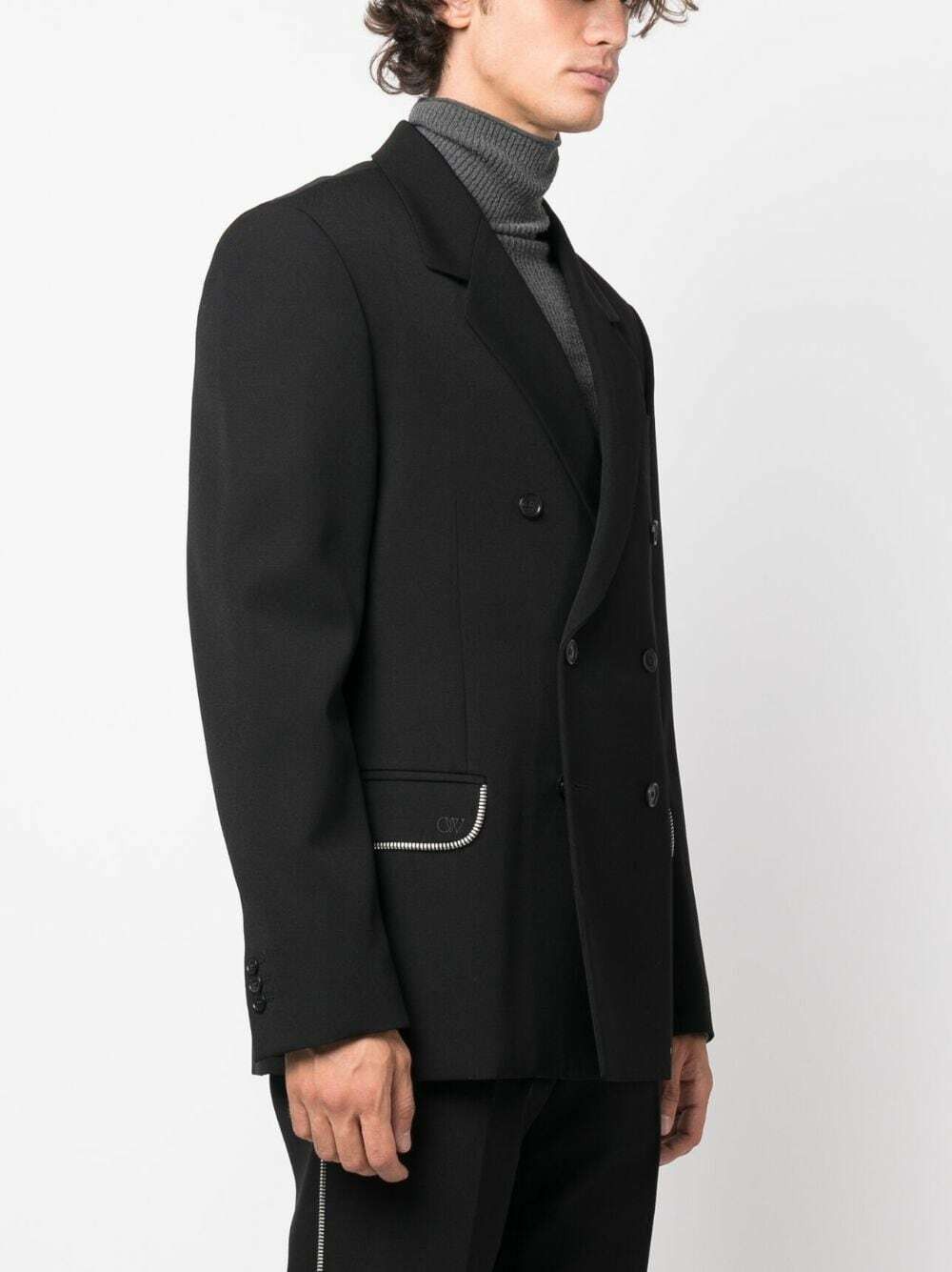 Off-White o1y0225 Blazer in Black Size US M / EU 48-50 / 2 - 3 Thumbnail