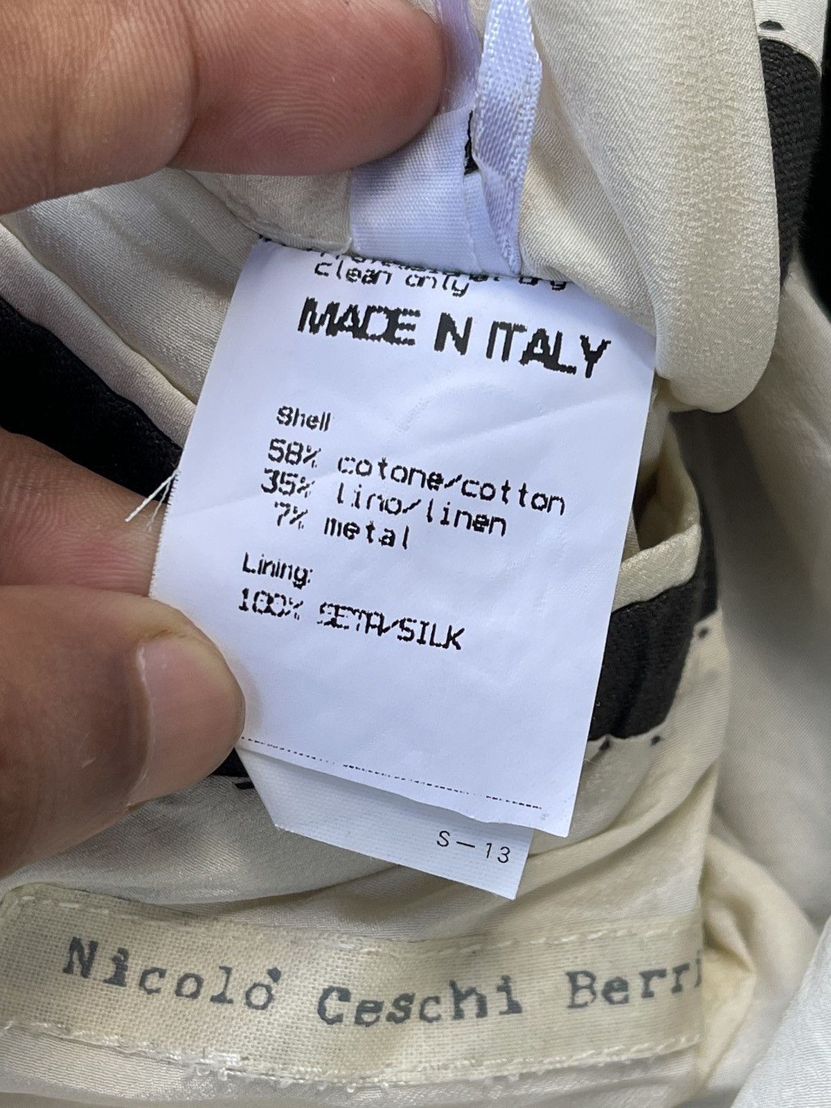 Nicolo Ceschi Berrini 🔥RARE🔥 NICOLO CESCHI BERRINI SINGLE BUTTON JACKET Size US S / EU 44-46 / 1 - 14 Thumbnail