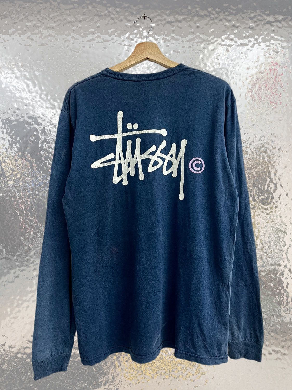 Stussy × Vintage VINTAGE Y2K FADED THRASHED STUSSY BIG LOGO TEE Size US L / EU 52-54 / 3 - 1 Thumbnail