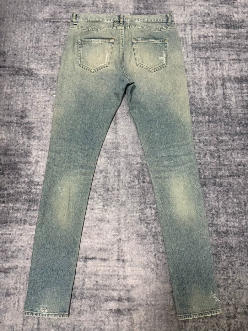 Saint Laurent Paris Saint Laurent Paris 16 FW Light Blue Yellow Mud Erosion Big Size US 28 / EU 44 - 2 Thumbnail