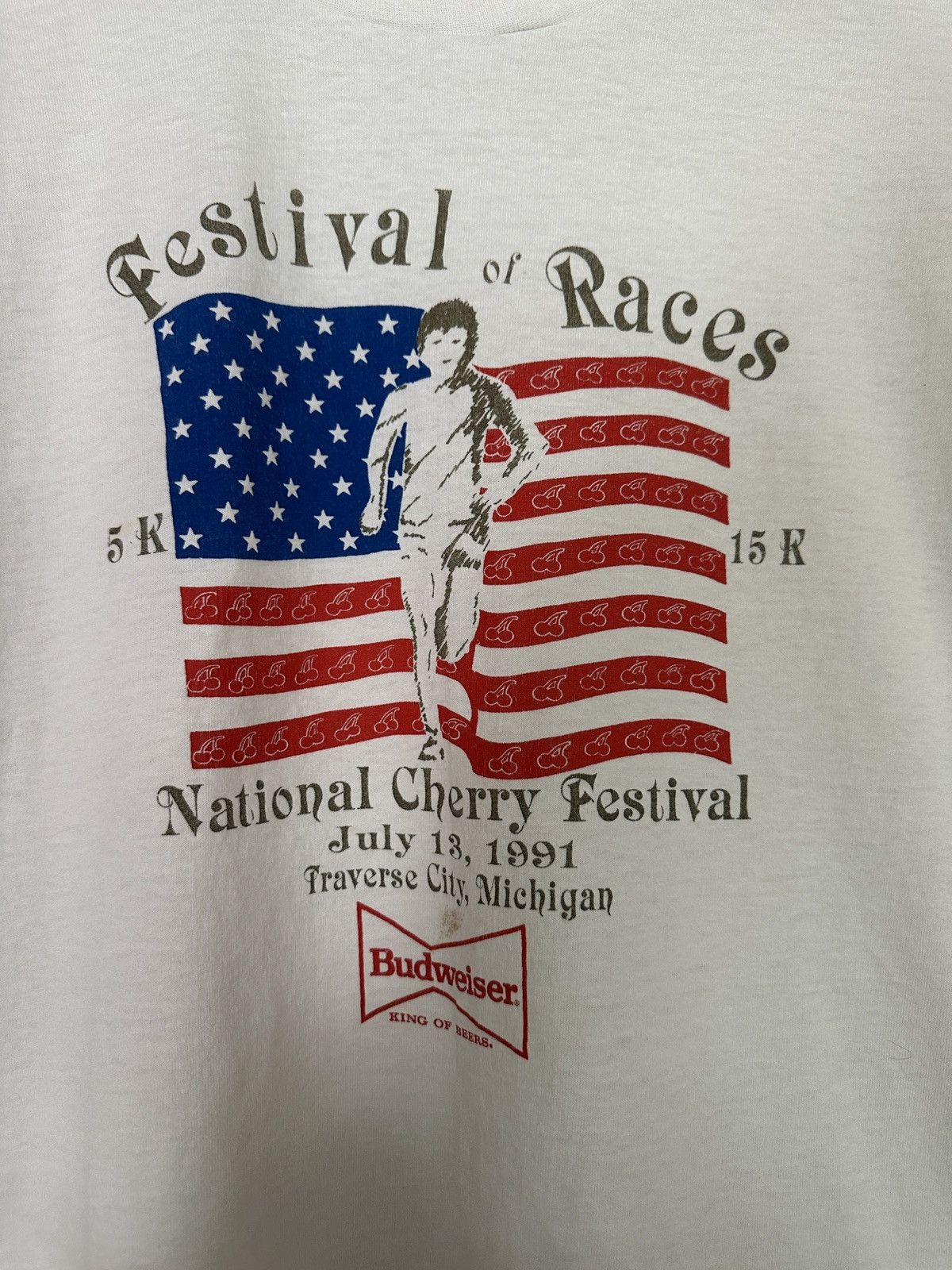 Vintage Vintage 90s National Cherry Festival Race Run Graphic Tee Size US L / EU 52-54 / 3 - 2 Thumbnail