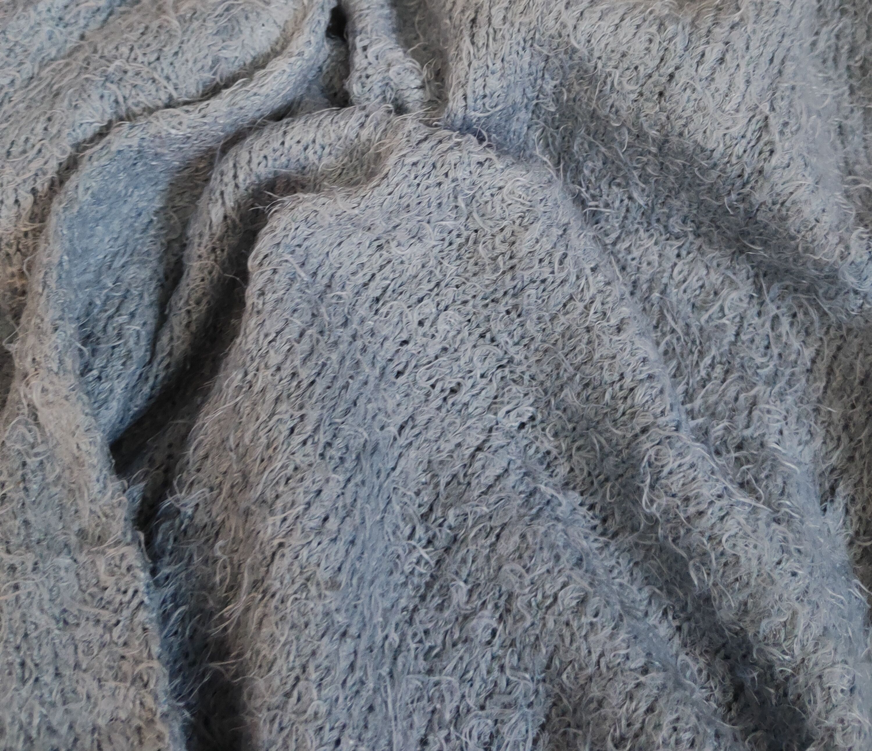Vintage GU Blue Shag Shaggy Fur Mohair Knitwear #S2162 Size M / US 6-8 / IT 42-44 - 10 Thumbnail