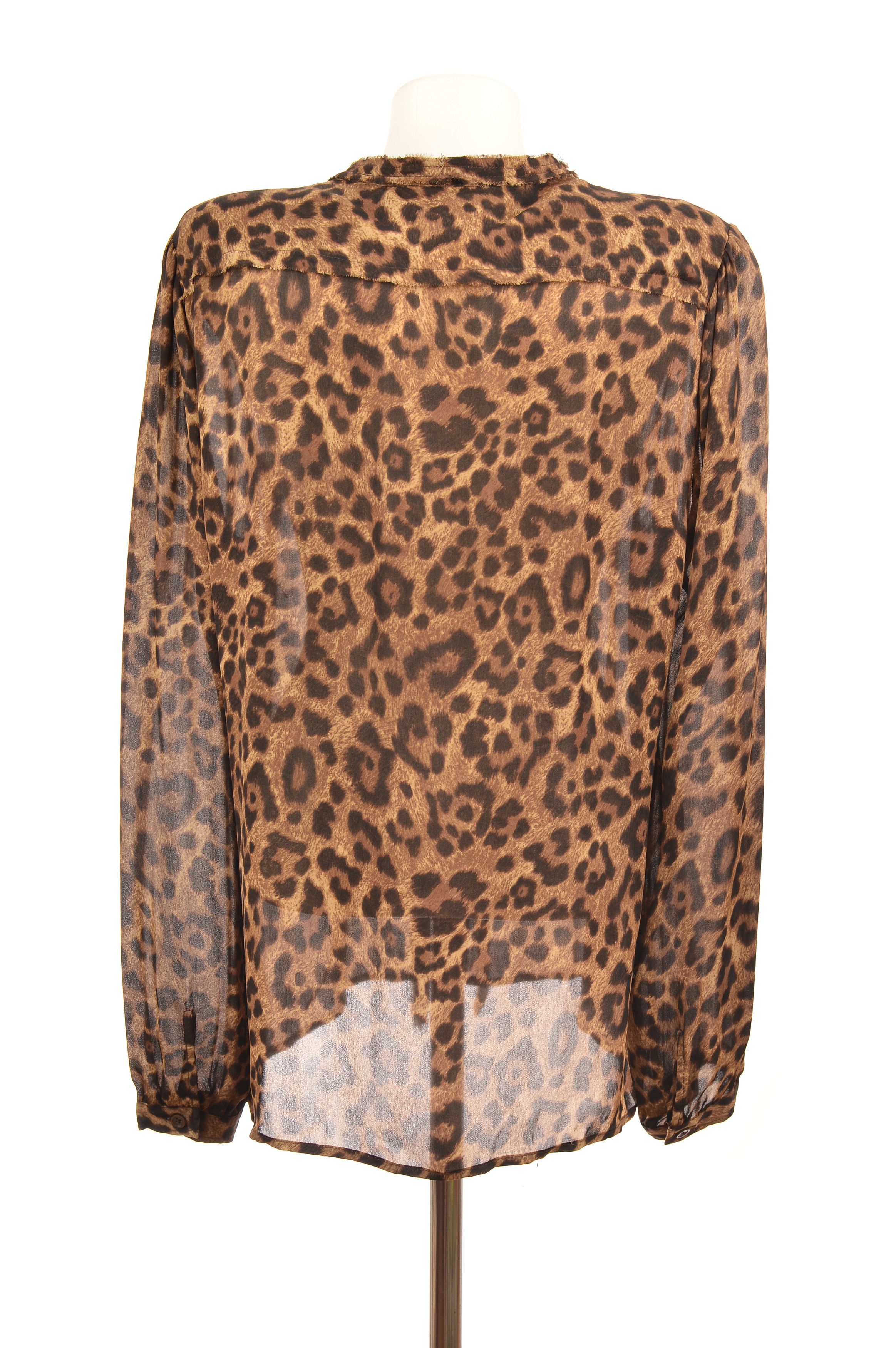 Michael Kors Michael Kors Animal Leo Leopard Print Silk Button Shirt Size L / US 10 / IT 46 - 3 Thumbnail