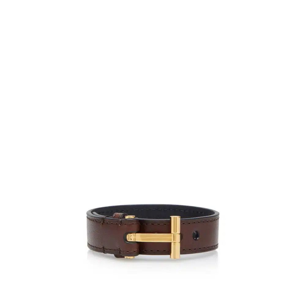 Tom Ford o1loc1c0825 JM0002T Size: OS / T Leather Bracelet in Brown Size ONE SIZE - 1 Preview