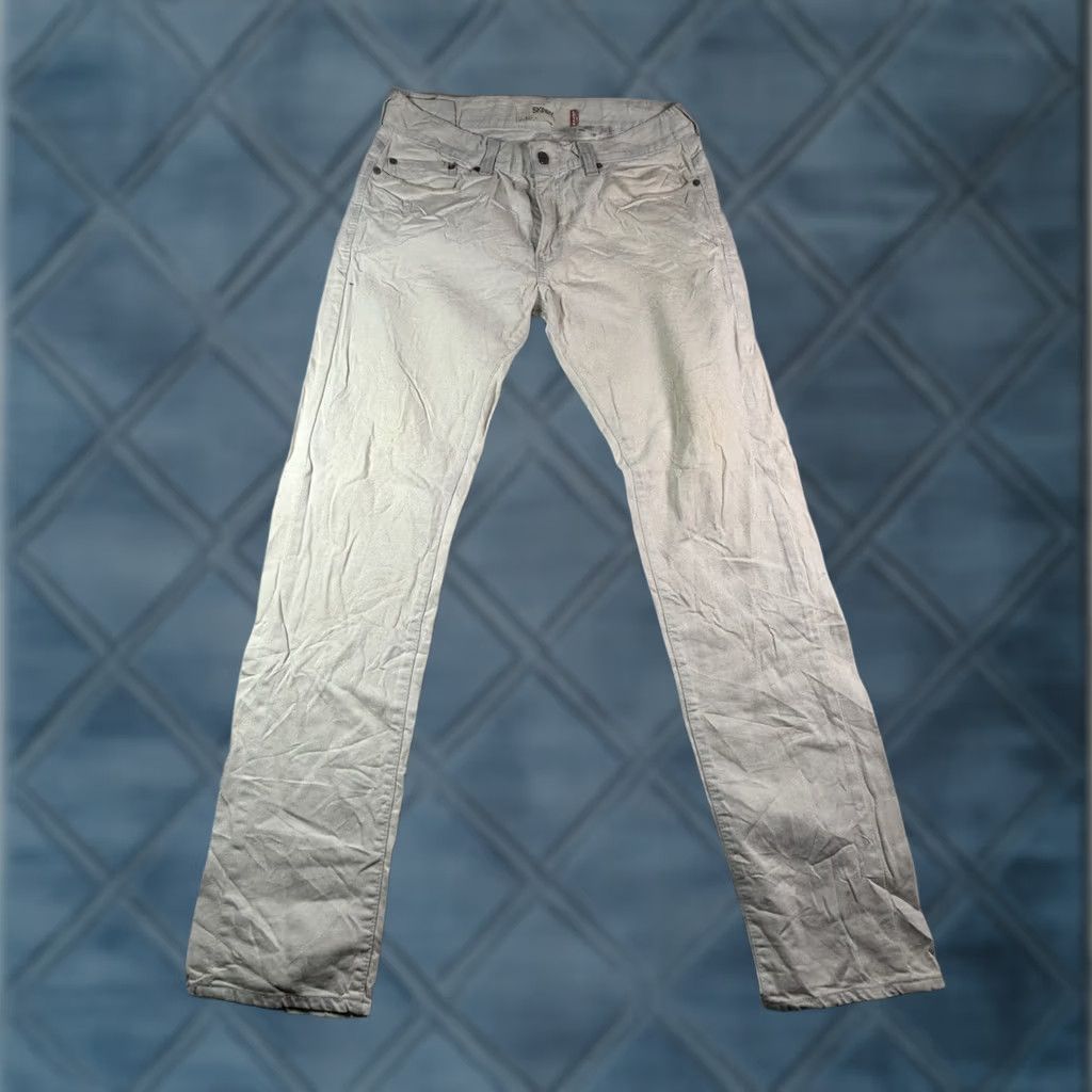 Levi's VINTAGE Levi's 511 Jeans Slim Fit White Denim Mens 34x32 Slim Stretch 5-Pocket USA 90s Size US 34 / EU 50 - 1 Thumbnail