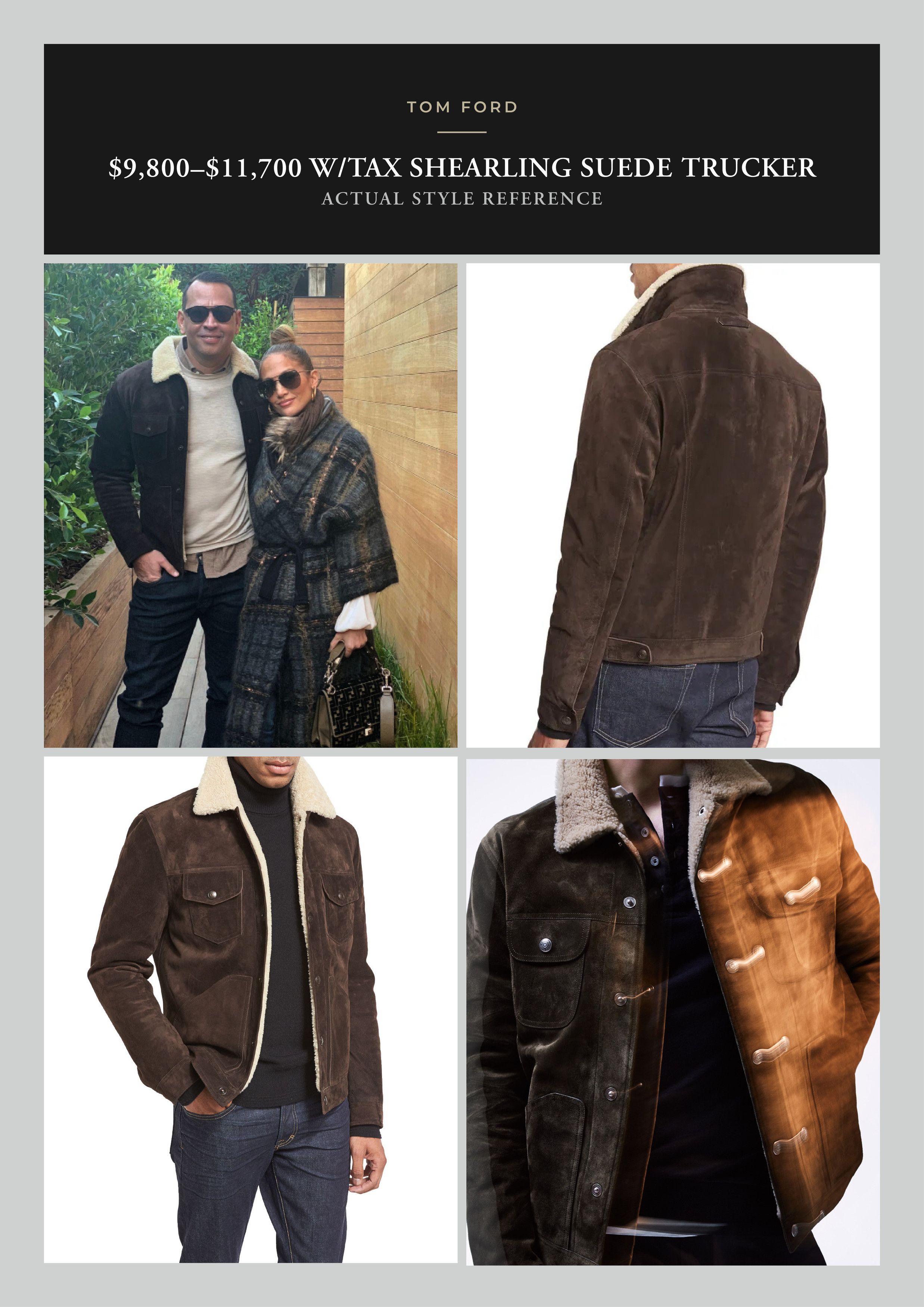 Tom Ford A-List Celeb Favorite, Coveted $9,800 w/tax Suede Shearling Size US M / EU 48-50 / 2 - 5 Thumbnail