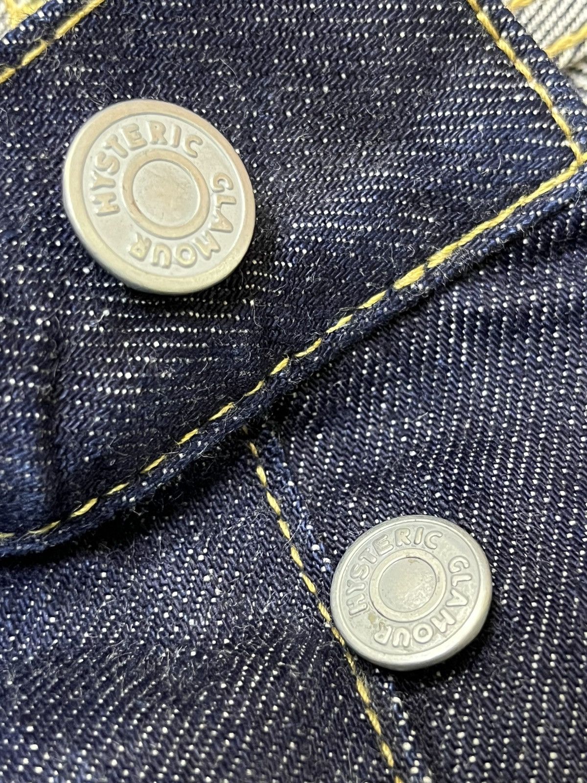 Hysteric Glamour HYSTERIC GLAMOUR (SAMPLE)STUDDED POCKET SELVEDGE DENIM JEAN Size US 32 / EU 48 - 13 Thumbnail