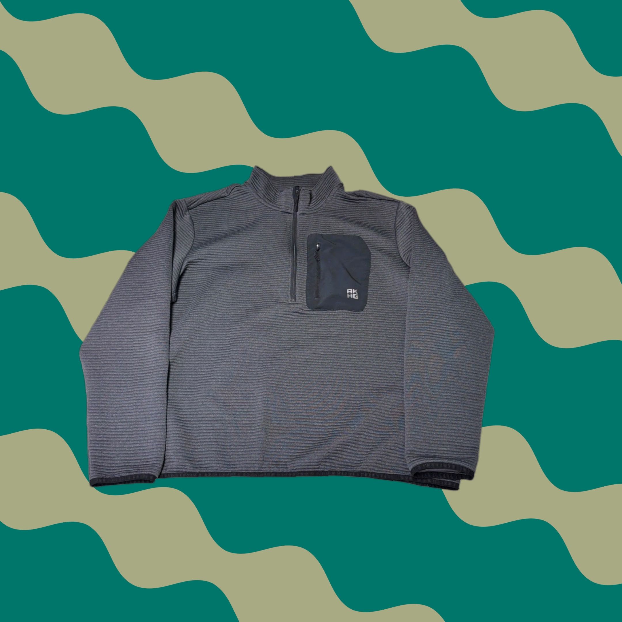 CO Alaskan Hardgear by Duluth Trading Co Pullover Shirt 2XL Gray Mock Zipper Pocket Long Sleeve Mens Size US XXL / EU 58 / 5 - 1 Thumbnail