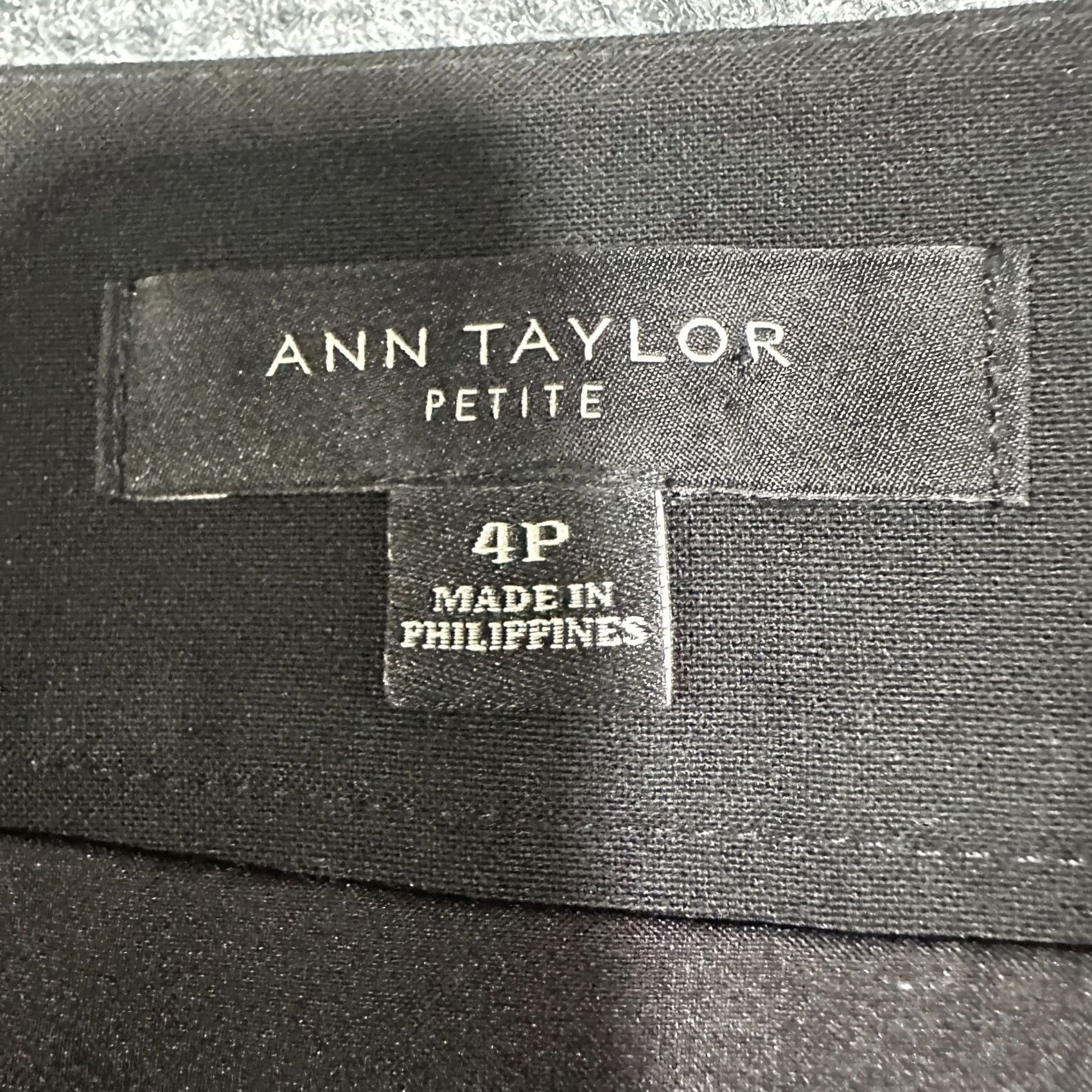 Ann Taylor Ann Taylor Skirt Womens 4P Black Stretch Lined Vent Knee Length Pencil Zip Vintage No Size 27" / US 4 / IT 40 - 5 Thumbnail