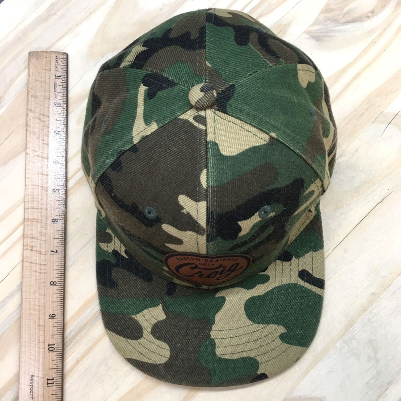Logo 7 Croig Minnesota Baseball Hat Mens Green Camo OS Adjustable Embroidered Logo Size ONE SIZE - 3 Thumbnail