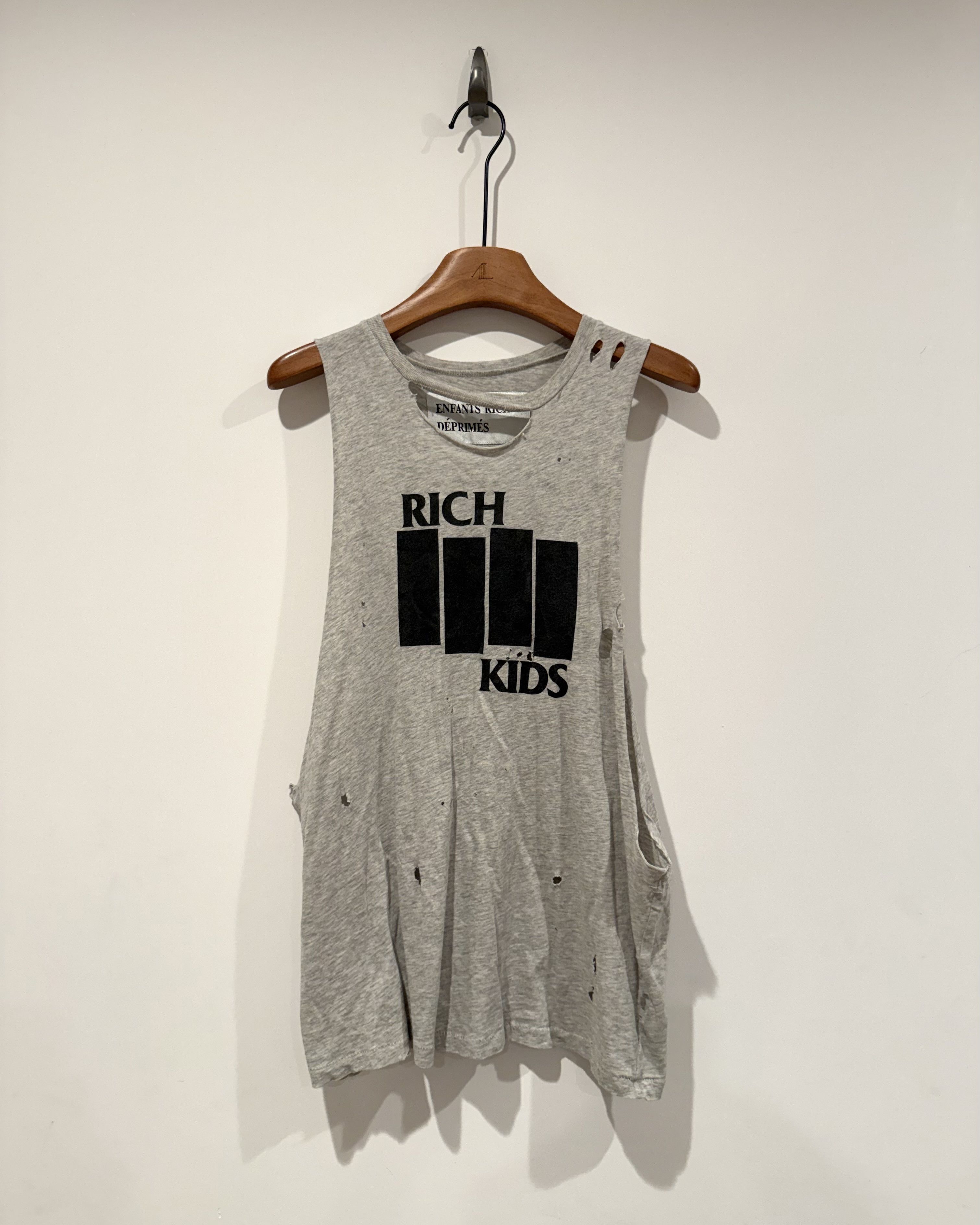 Enfants Riches Deprimes GRAIL RICH KIDS BLACK FLAG TANK TOP | Grailed