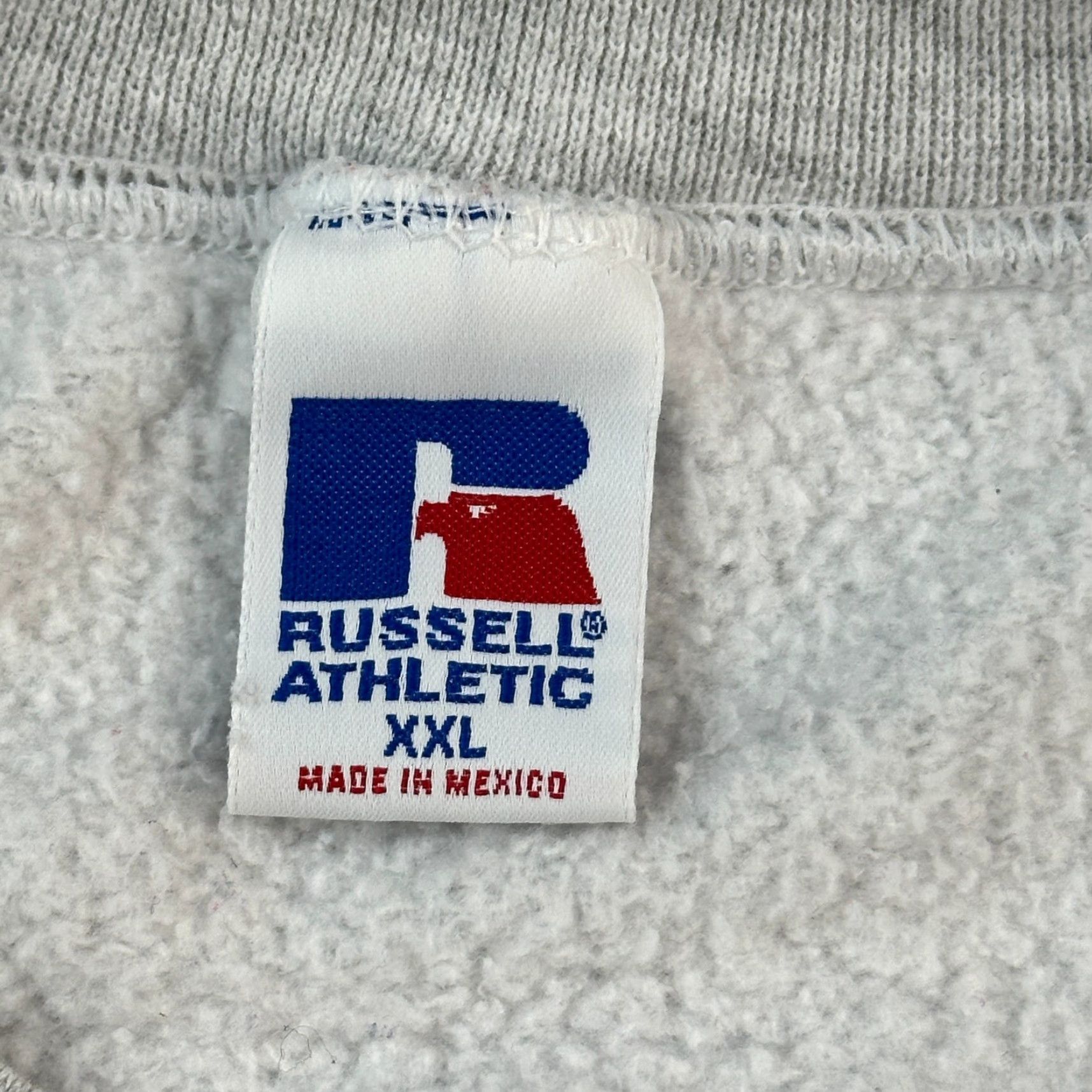 Russell Athletic VINTAGE Russell Athletic Sweatshirt Mens 2XL Gray Pullover Crew Neck Wool Cotton Blend Fleece Logo 90s Y2K Sweatshirt Mens Size US XXL / EU 58 / 5 - 4 Thumbnail