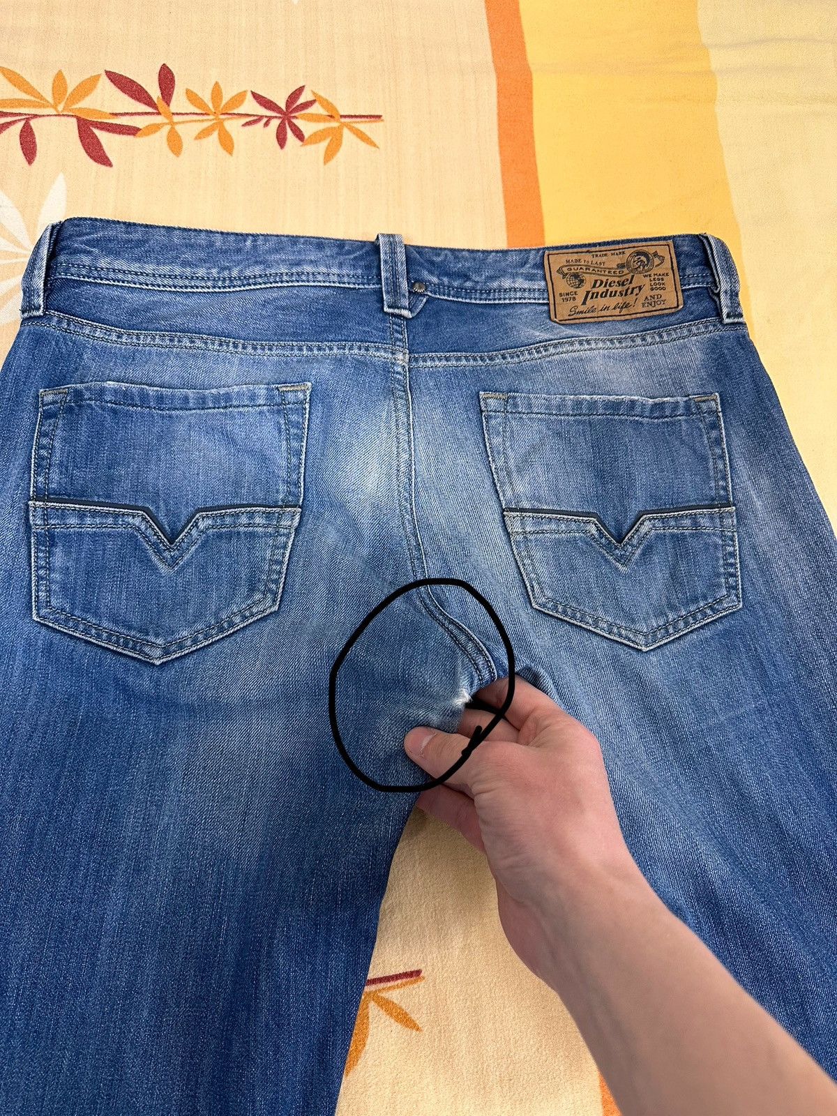 Diesel 🔥 Diesel Larkee Distressed Straight Jeans Pants Denim Rare Size US 32 / EU 48 - 16 Thumbnail