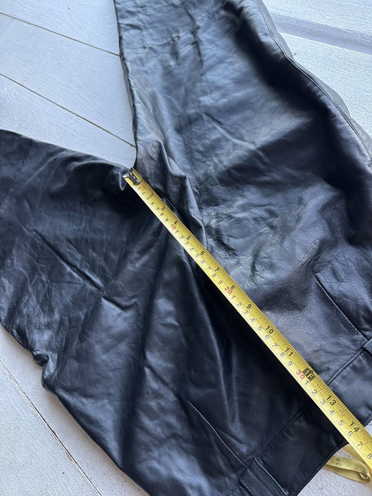 Leather 🚨Vintage leather pants motorcycles Black LUXURY Y2K Size 26" / US 2 / IT 38 - 17 Thumbnail