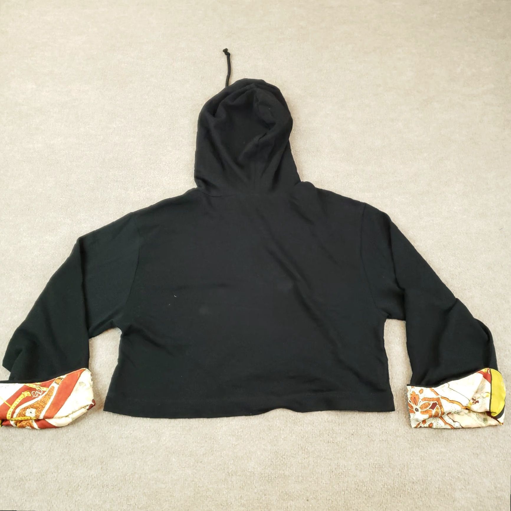 Zara Zara Hoodie Cropped Sweatshirt Hooded Black Medium Casual Womens Size M / US 6-8 / IT 42-44 - 7 Thumbnail