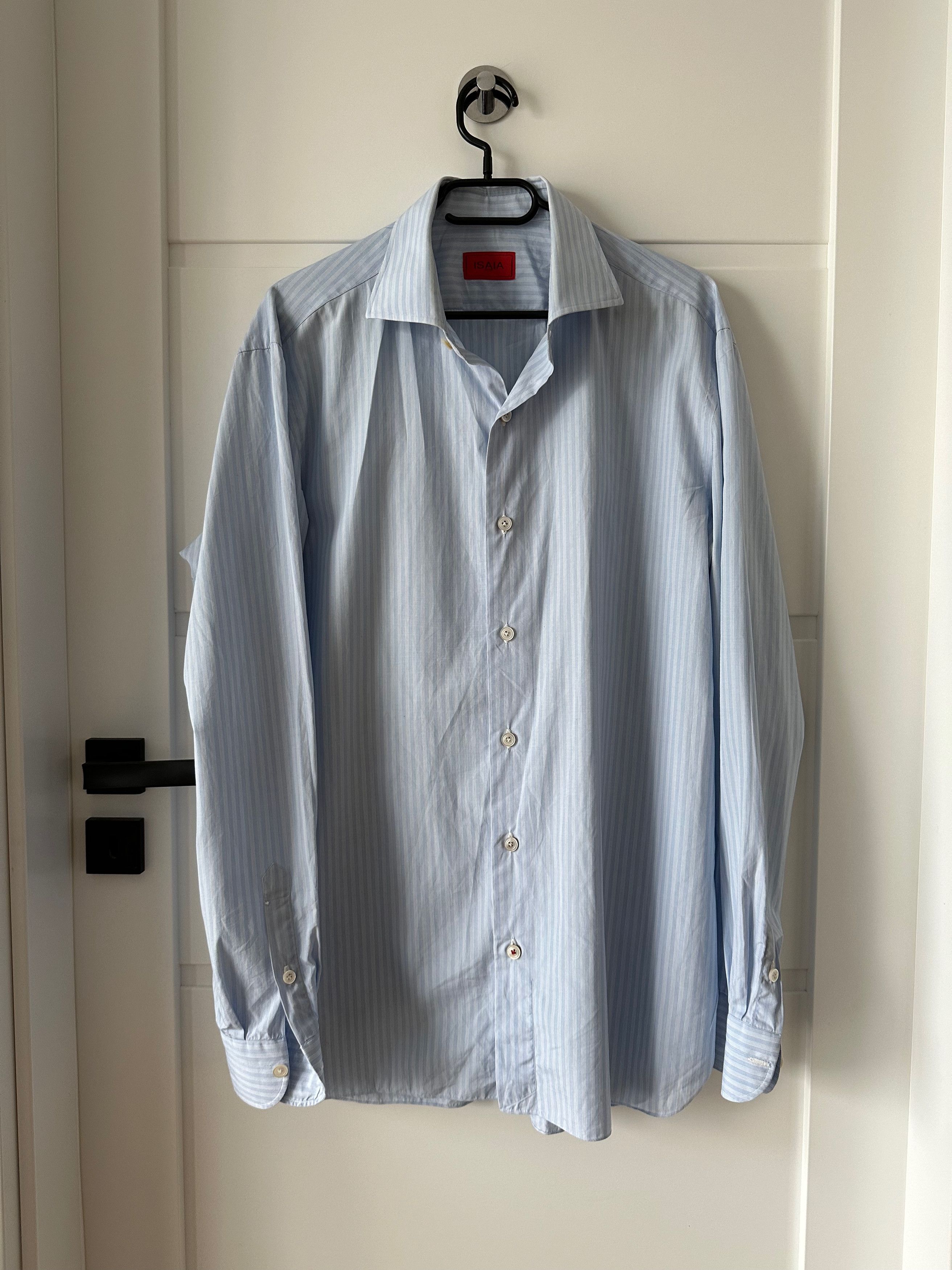 ISAIA Napoli dress shirt striped cotton