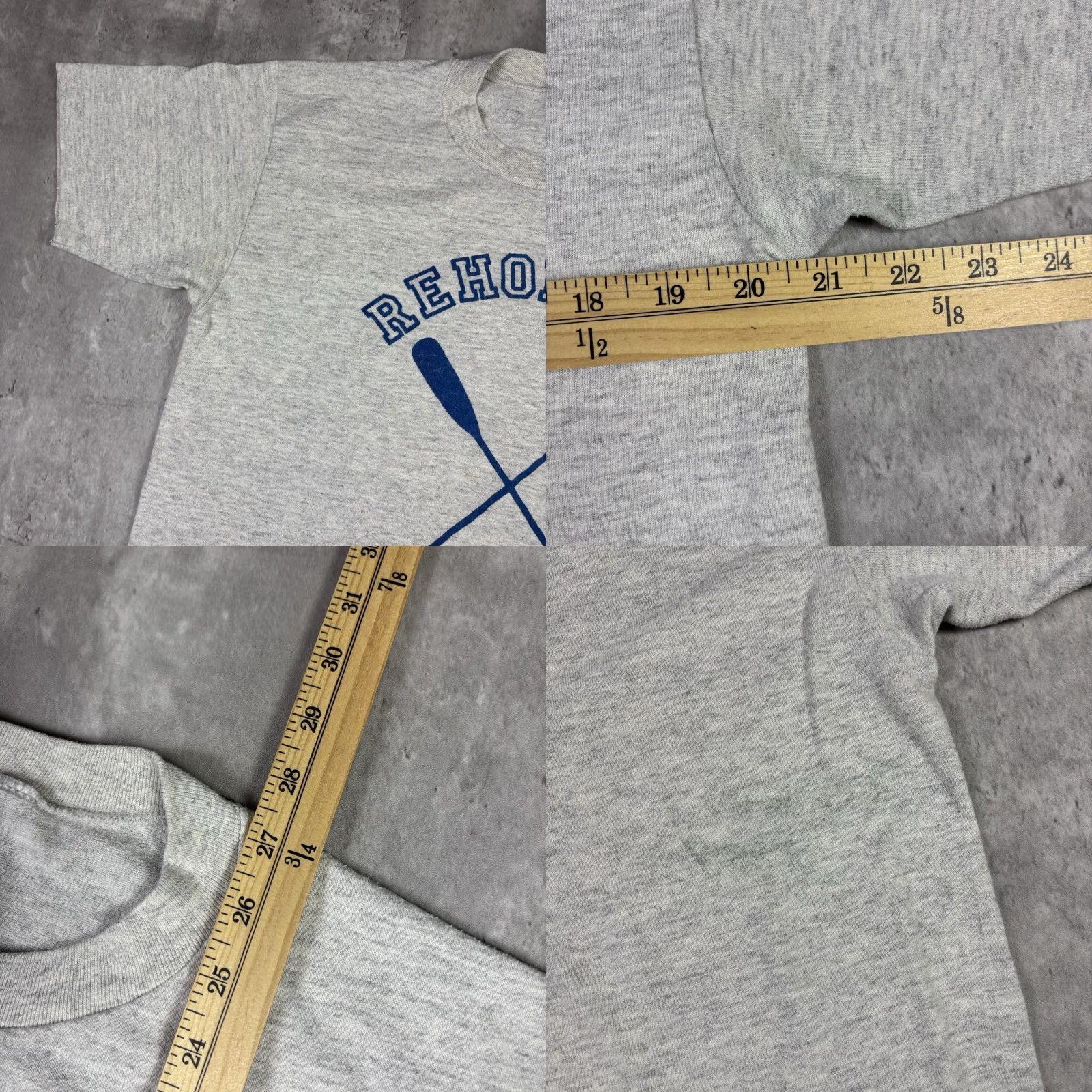 Hanes VINTAGE Hanes T-Shirt Mens Large Gray 80s 90s USA Beach Graphic Print Crew Neck Short Sleeve Size L Size US L / EU 52-54 / 3 - 8 Thumbnail