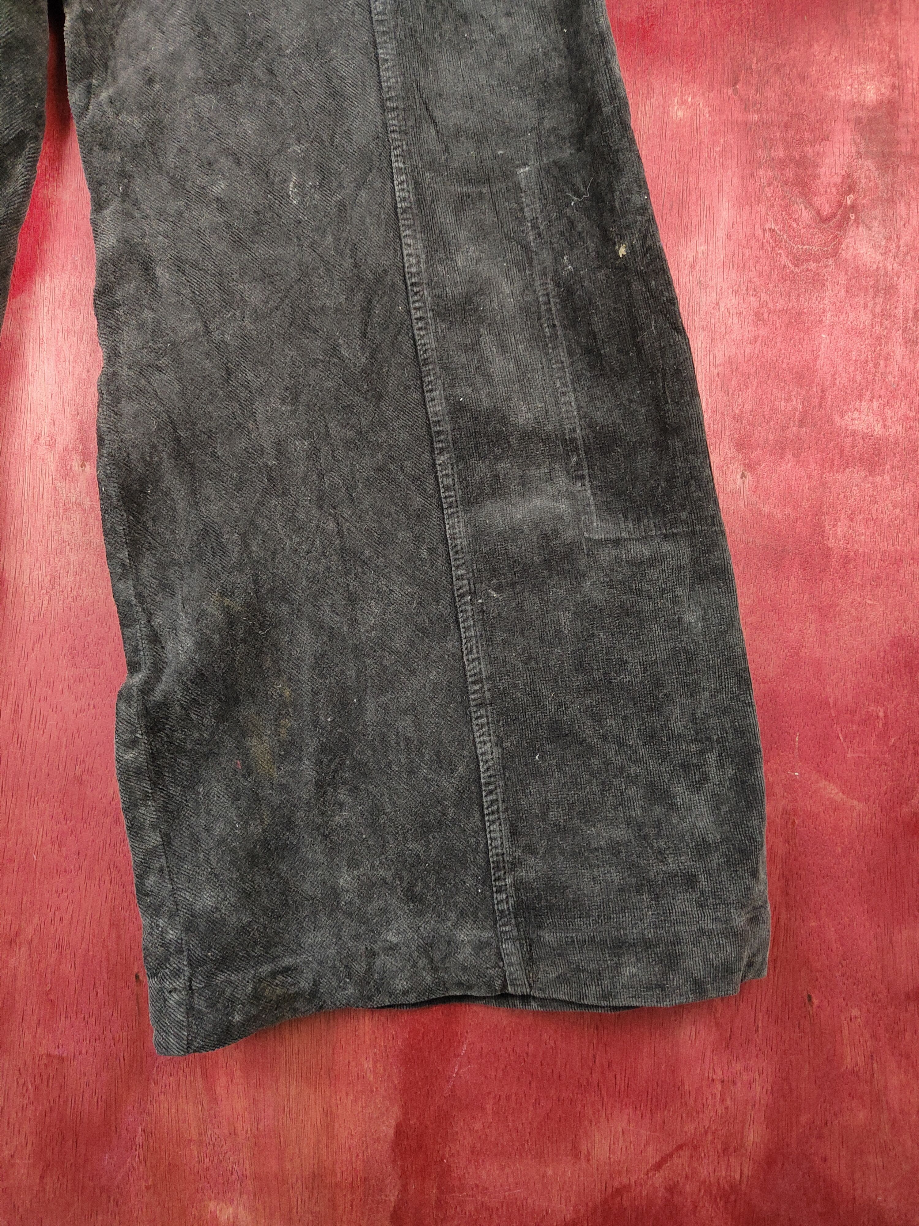 Fake London Genius Fake London Genius Black Corduroy palazo Pants #S1488 Size 28" / US 6 / IT 42 - 12 Thumbnail