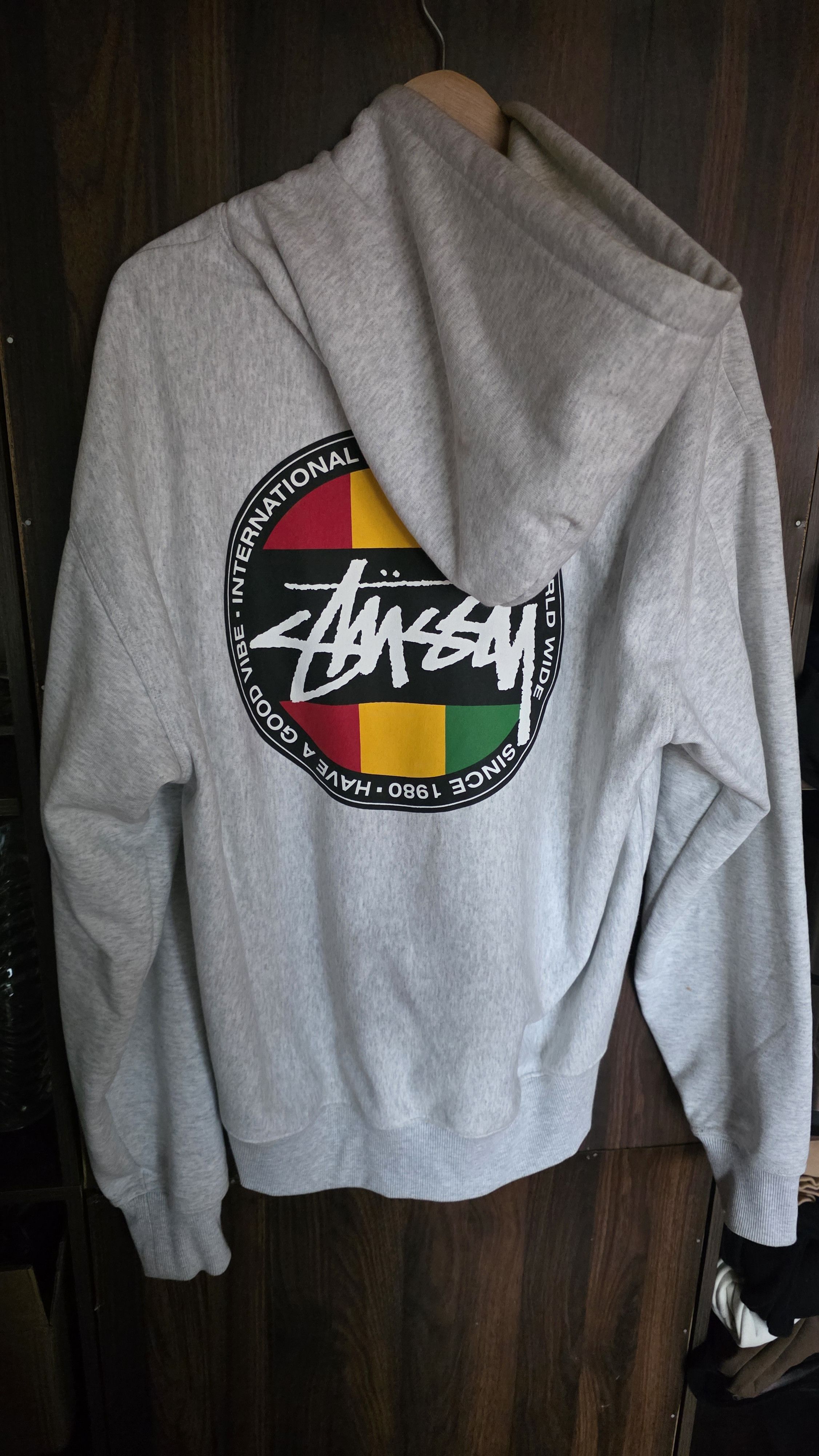 Stussy Stussy Classic Dot Hoodie 'Ash Heather' Size US XL / EU 56 / 4 - 2 Thumbnail