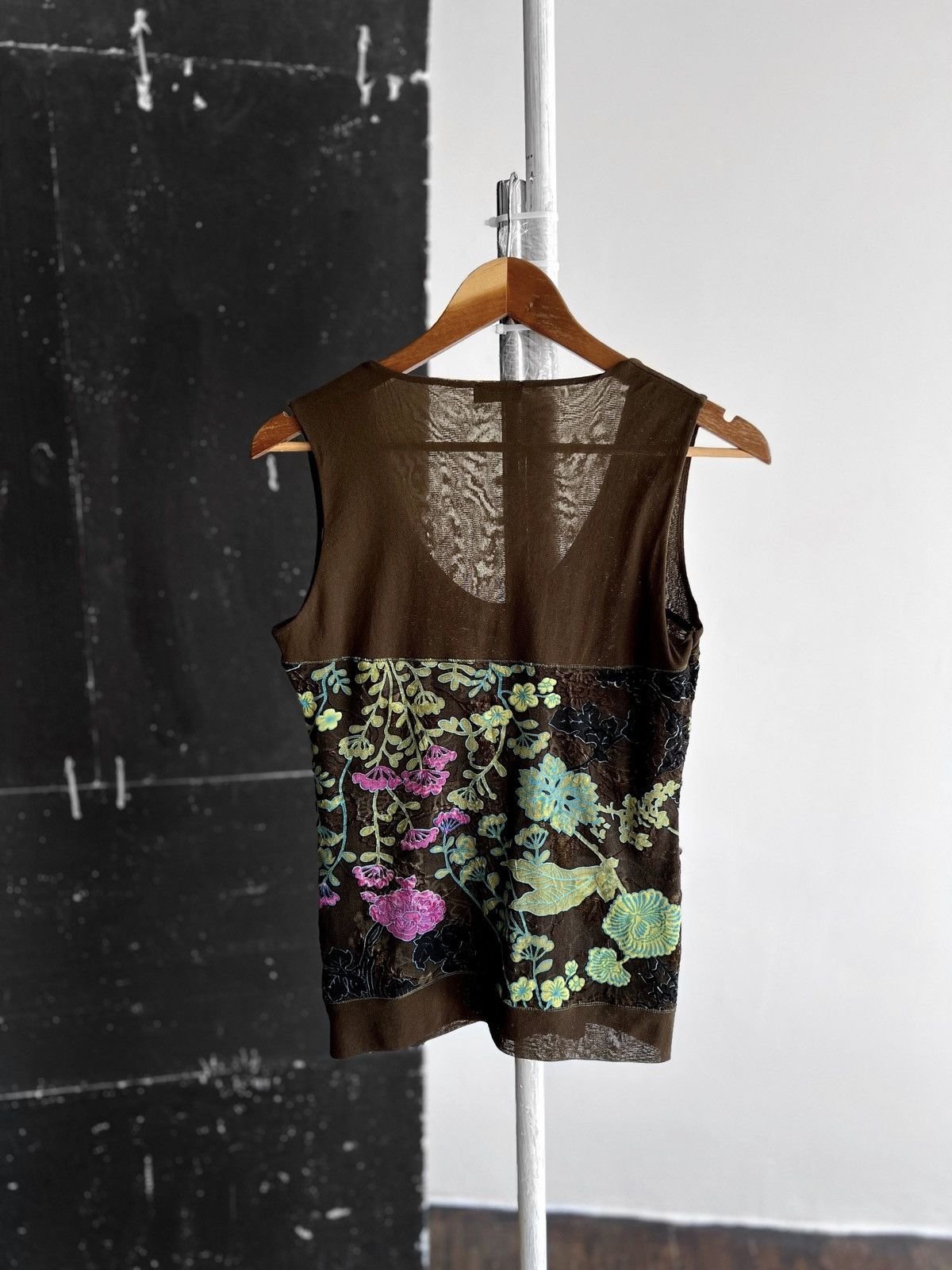 Designer Marc Aurel Women Brown Multicolor Sleeveless Tank Top Floral Size S / US 4 / IT 40 - 3 Thumbnail