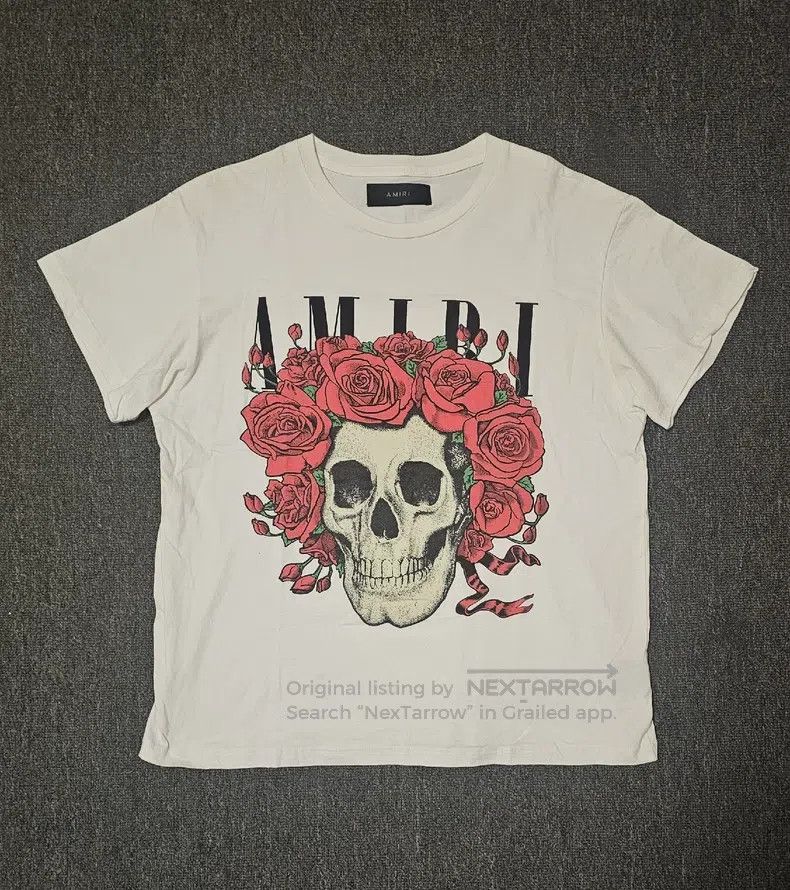 Amiri Amiri Size S Skull rose t-shirt Size US S / EU 44-46 / 1 - 1 Thumbnail