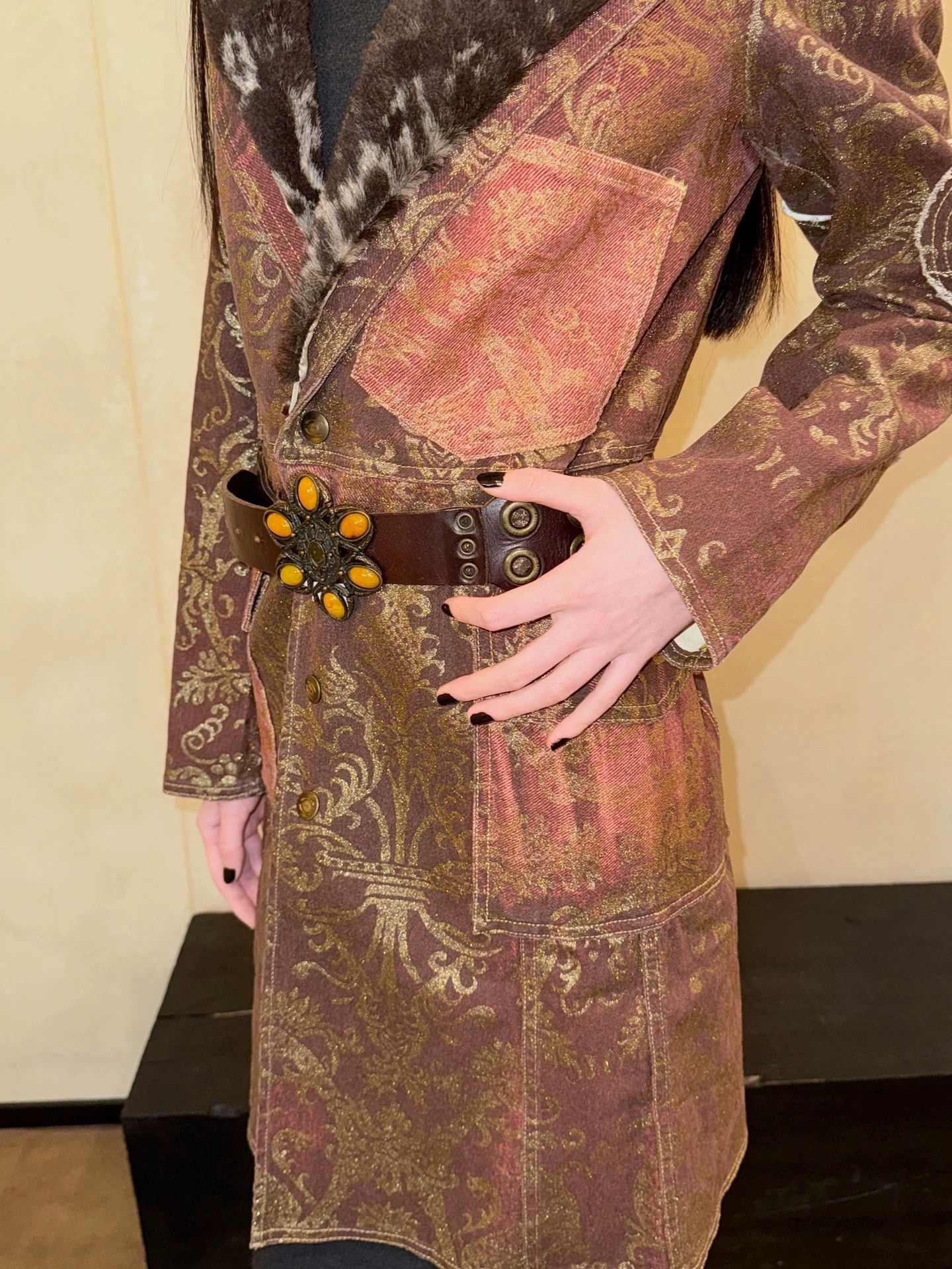 Just Cavalli Just Cavalli Brown Floral Belt Vintage Size ONE SIZE - 2 Thumbnail
