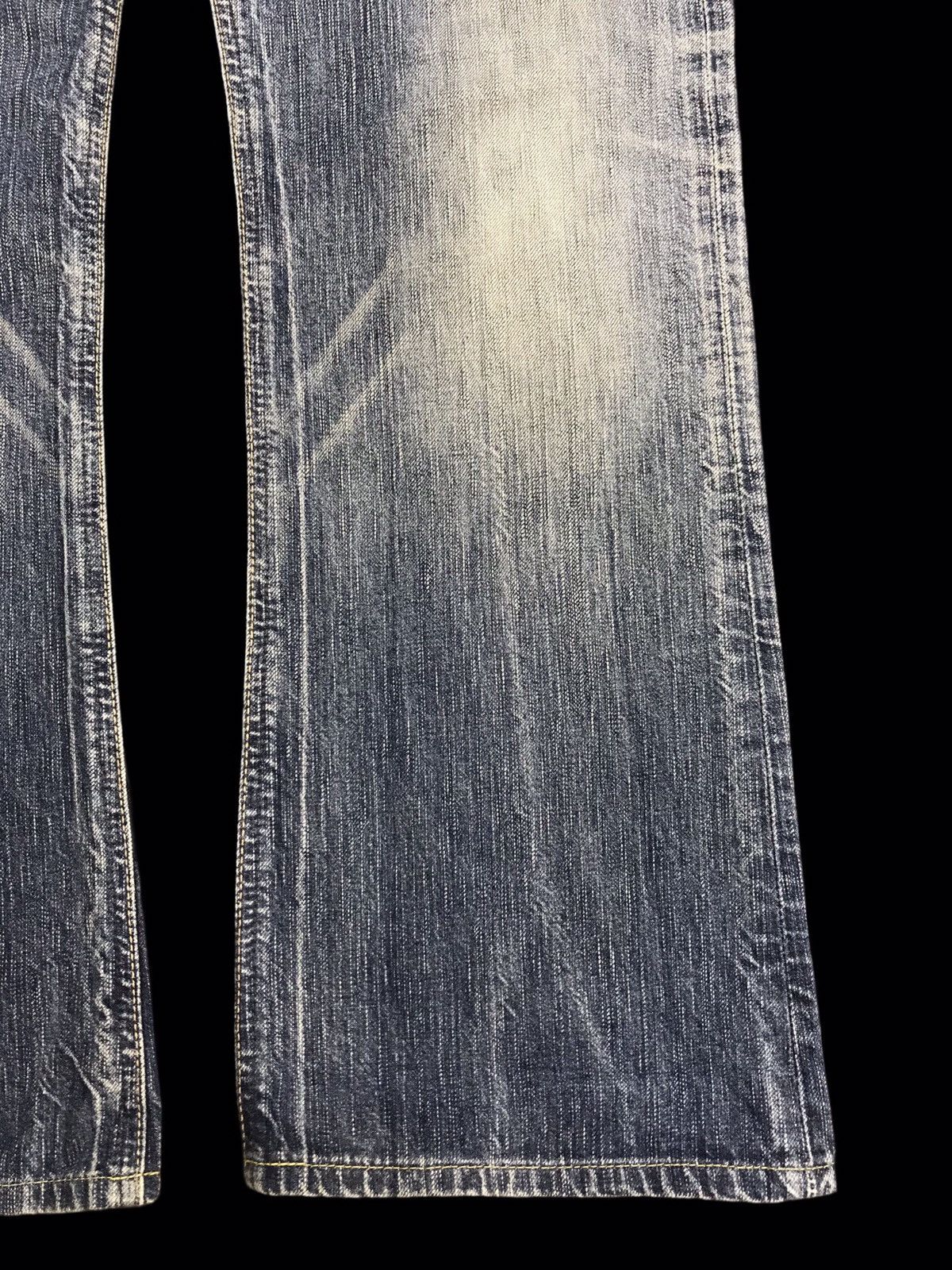 Edwin 💥FLARE💥ARCHIVAL EDWIN 503 SICK FADES FLARE DENIM F416 Size US 35 - 8 Thumbnail
