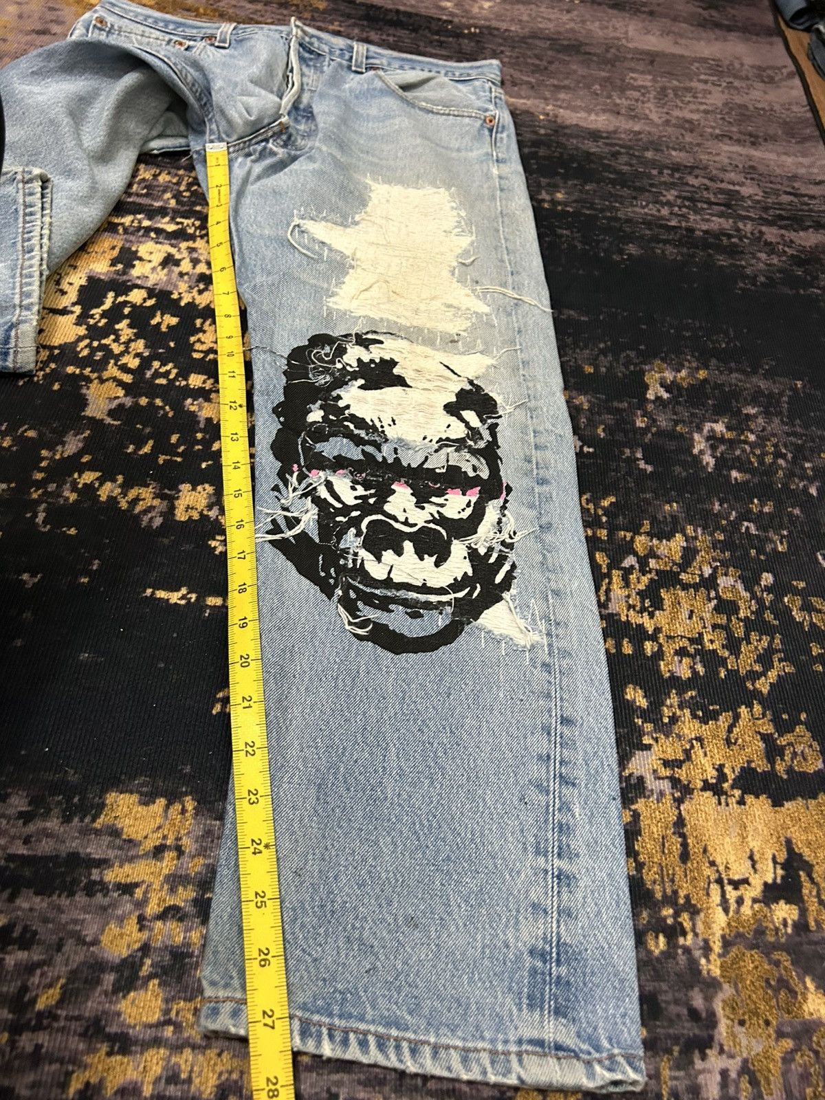 Levi's Vintage Clothing Vintage Levis 501XX Sample Rippert Gorilla Aplle Print Size US 33 - 24 Thumbnail
