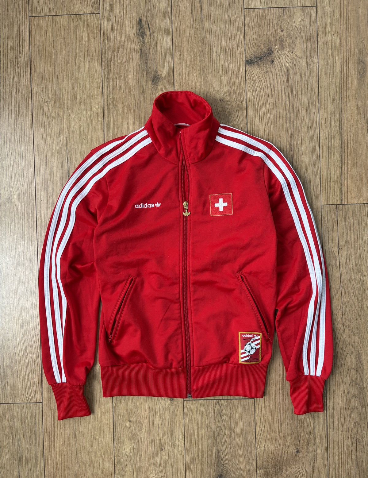 Adidas Switzerland SUISSE Red Women's Track Top Sport Jacket