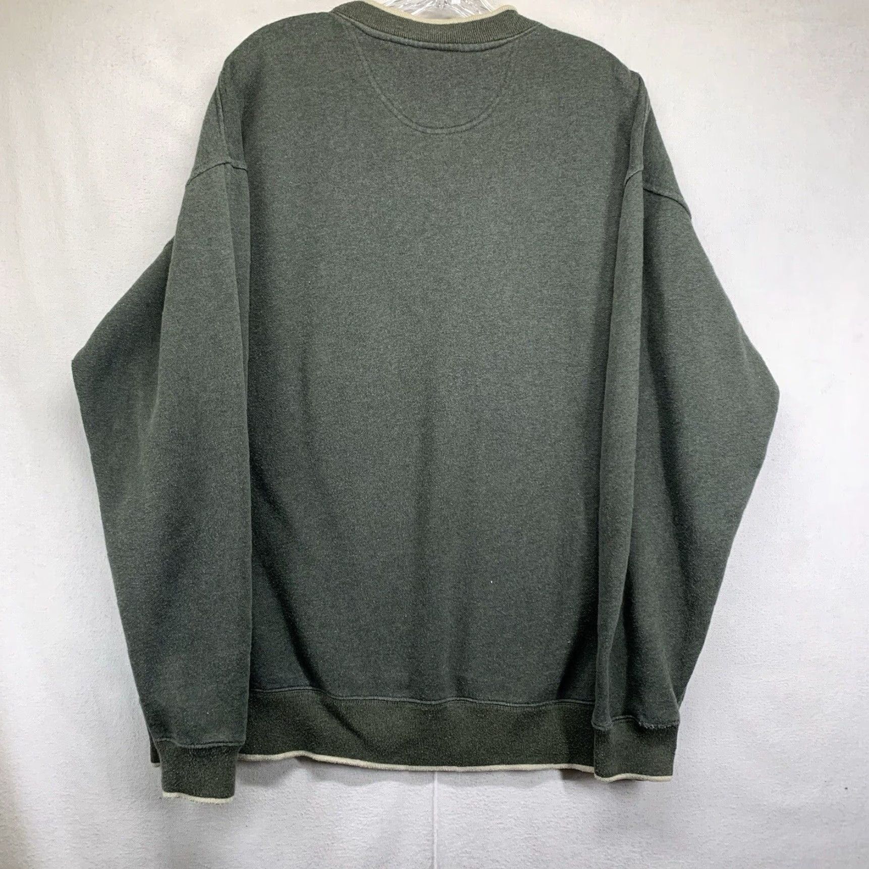 Vintage VINTAGE Men's Golf Sweatshirt XL Green 90s Sports Humor Embroidered Leather Details Crew Neck Pullover Heavyweight Fleece Size US XL / EU 56 / 4 - 4 Thumbnail