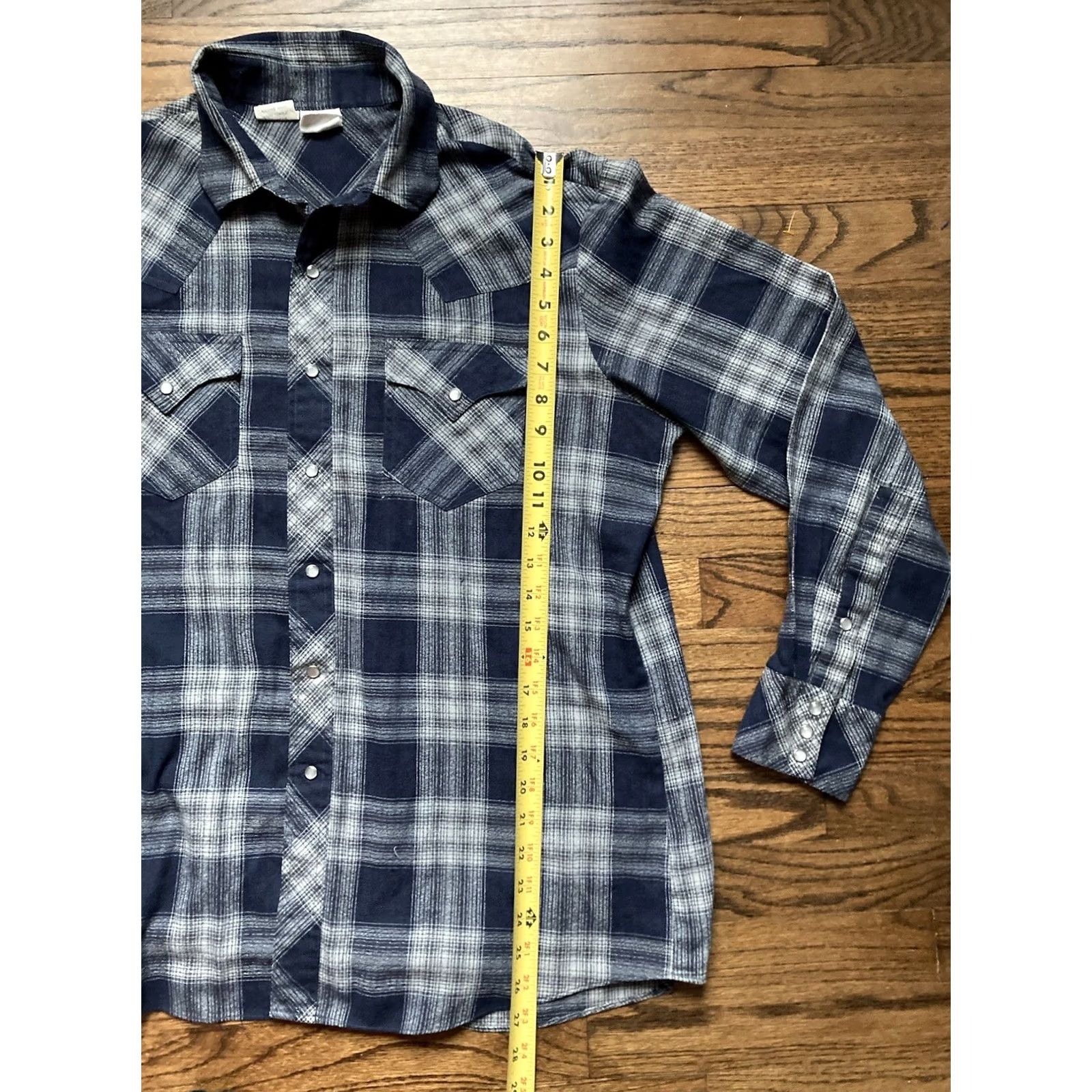 Vintage VINTAGE Kennington Shirt Mens XL Western Plaid Blue Cotton Polyester Button-Up Snaps Casual Cowboy Geometric Long Sleeve Size US XL / EU 56 / 4 - 8 Thumbnail