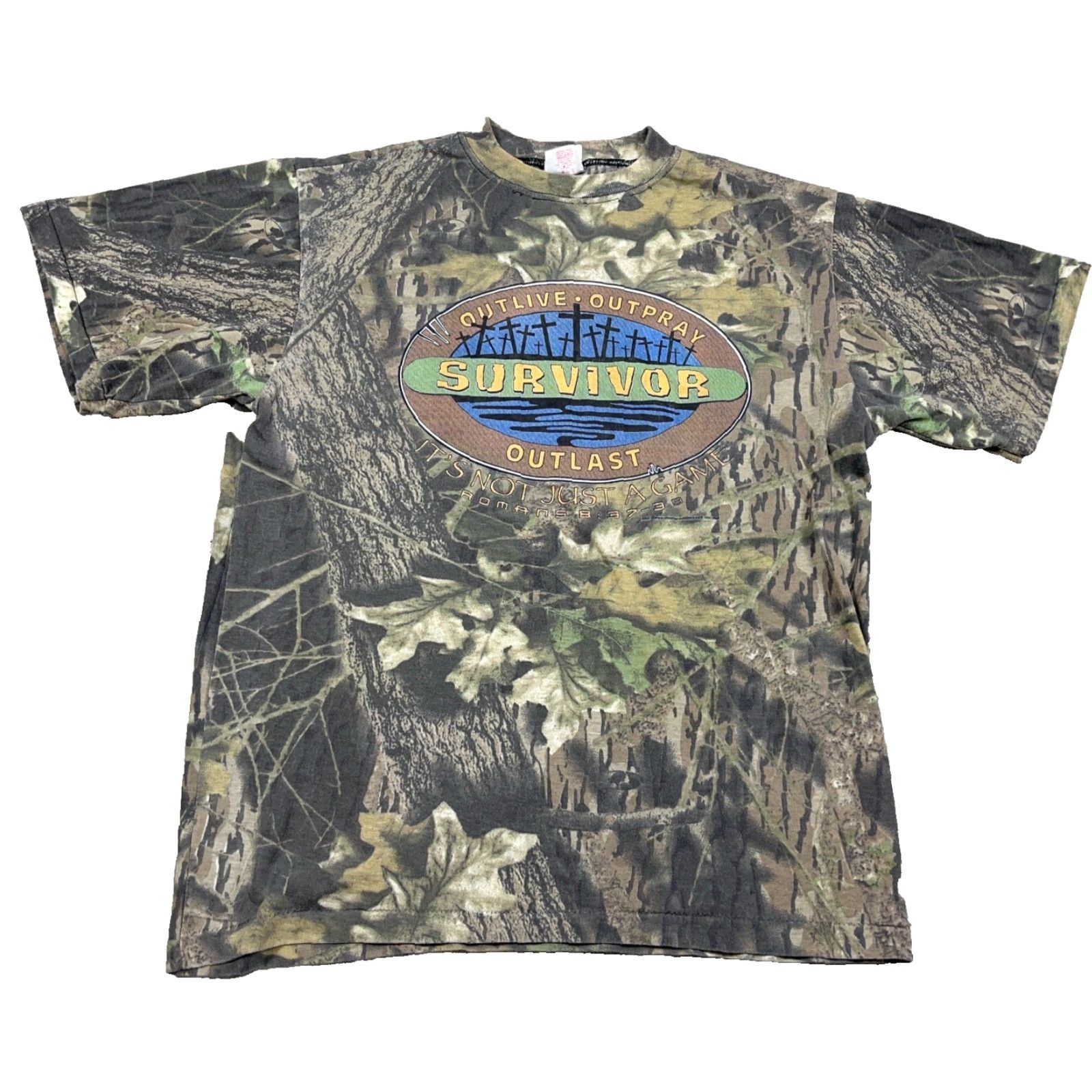 Vintage VINTAGE Jesus Shirt Men M Camouflage Tee 90s Retro Logo Catawba's Best Green Cotton Jersey Short Sleeve Crew Neck Shirt Mens Size US M / EU 48-50 / 2 - 2 Thumbnail