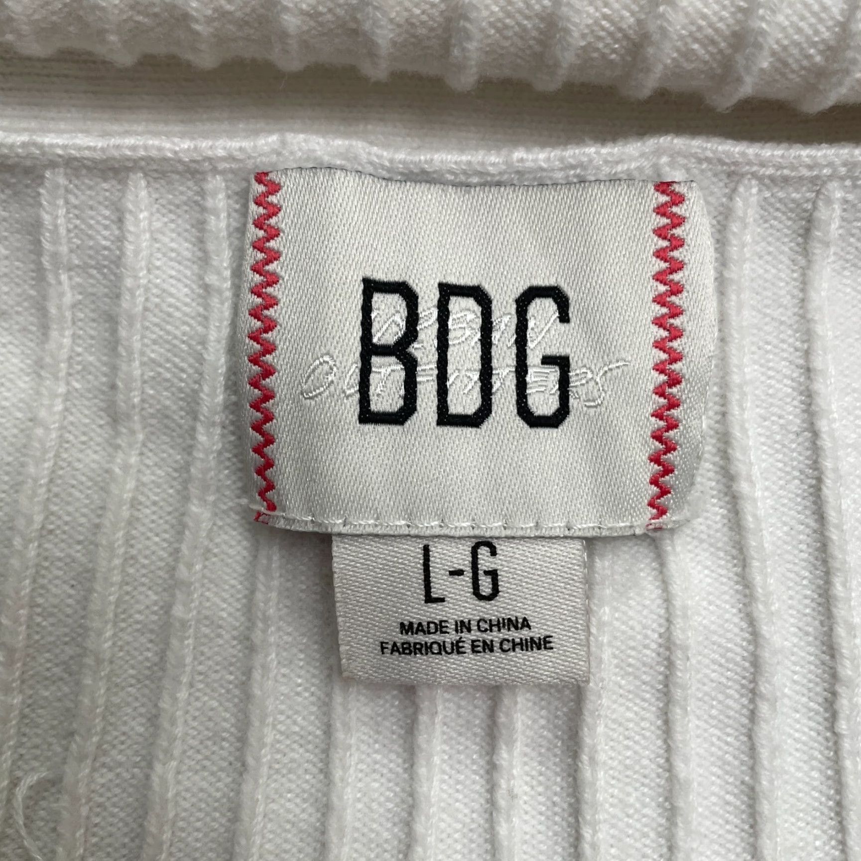 Bdg BDG Urban Outfitters Halter Backless Cropped Top Womens Large White Knit Casual Tank Sleeveless Summer Beach Bohemian Modern Size L / US 10 / IT 46 - 4 Thumbnail