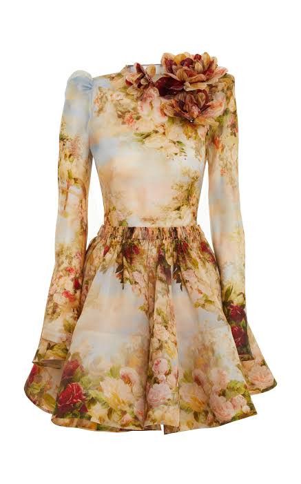 Zimmermann oc11z0225 Luminosity Floral Silk Minidress in Multicolor Size XL / US 12-14 / IT 48-50 - 1 Preview