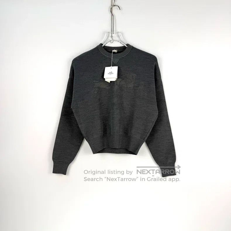 Hermes Hermes Gray Horse Pattern Cashmere and Silk Wool Sweater Size XS / US 0-2 / IT 36-38 - 3 Thumbnail