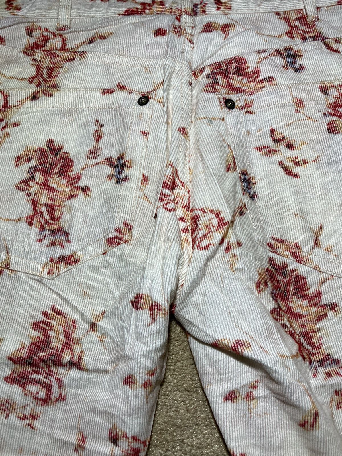 Ann Demeulemeester SS14 Ann Demeulemeester Floral Corduroy Jeans Pants XXS 2014 Size US 30 / EU 46 - 9 Thumbnail
