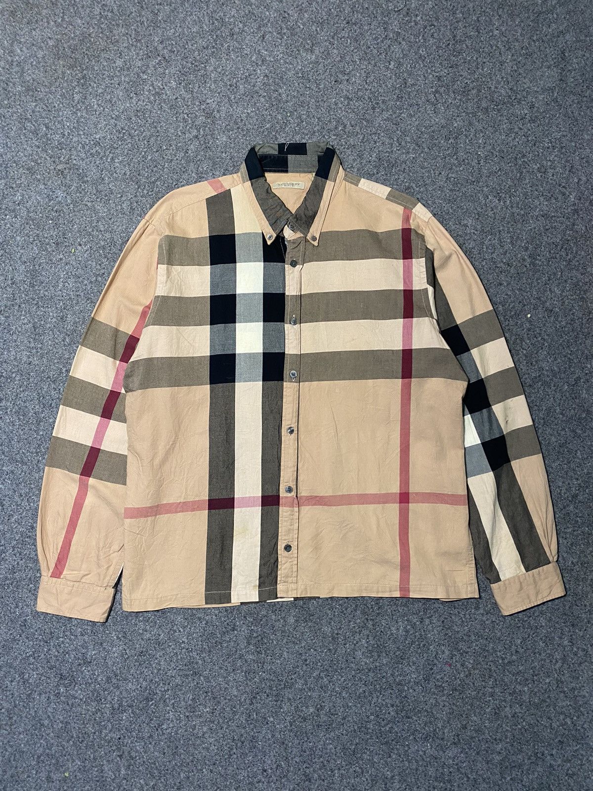 Burberry Burberry Brit Check Long Shirt 🫶 Size US XL / EU 56 / 4 - 1 Thumbnail