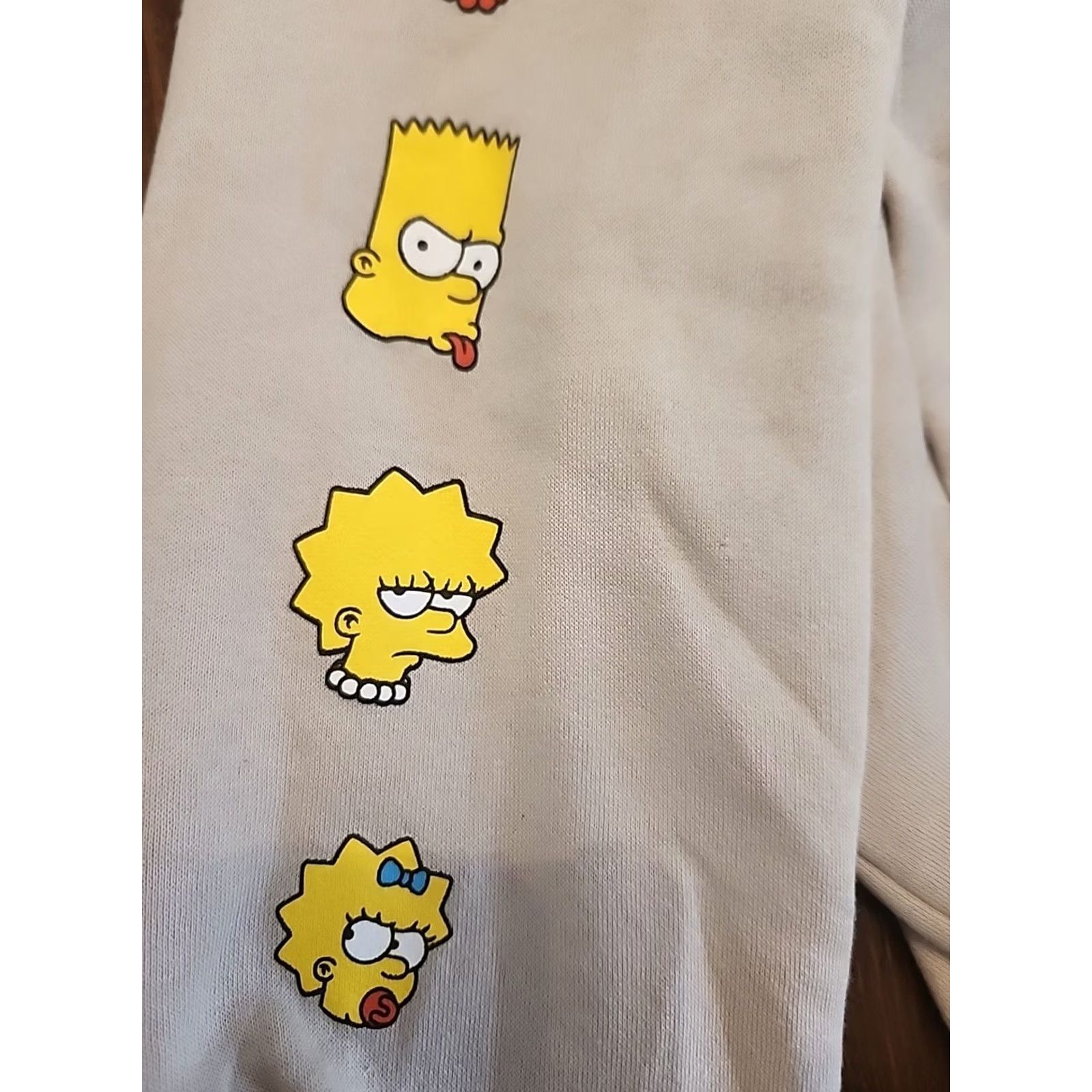 H&M H&M The Simpsons Hoodie Sweatshirt Adult Small Beige Pullover Cartoon Graphic Print Unisex Size US S / EU 44-46 / 1 - 6 Thumbnail