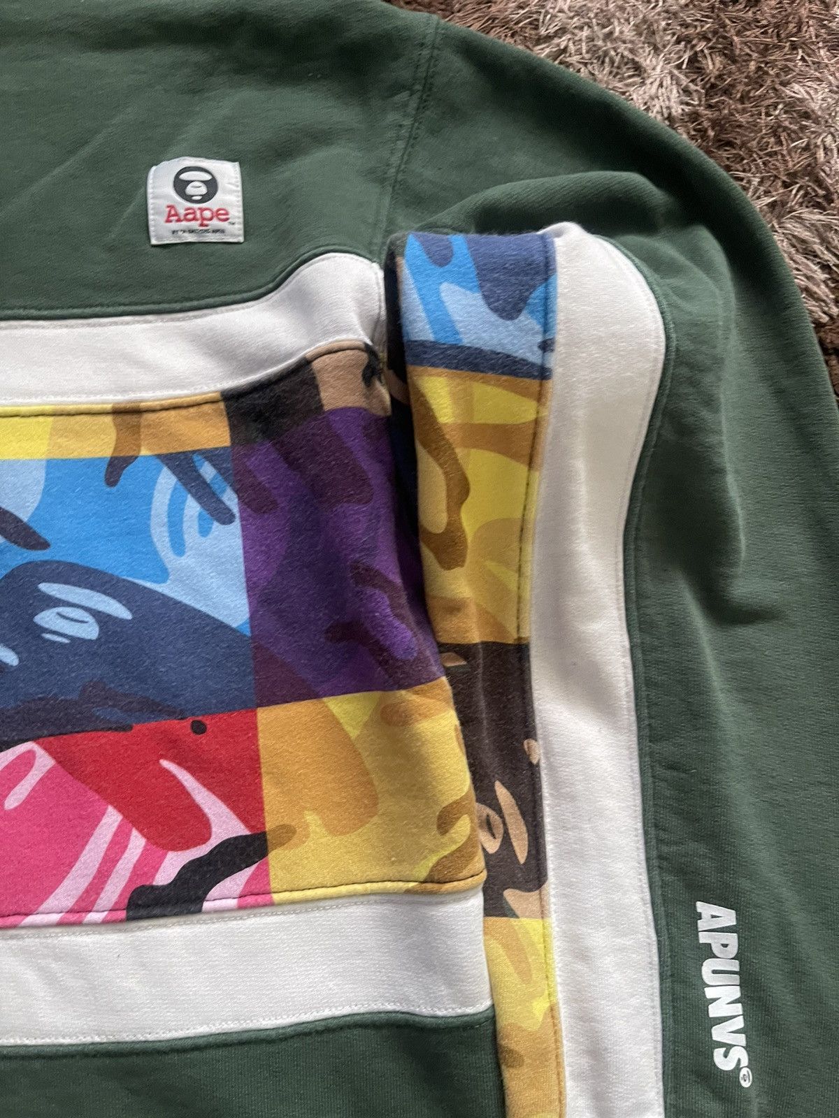 Bape 🇯🇵AAPE UNVS BY A BATHING APE EMBROIDERY CREWNECK Size US M / EU 48-50 / 2 - 20 Thumbnail