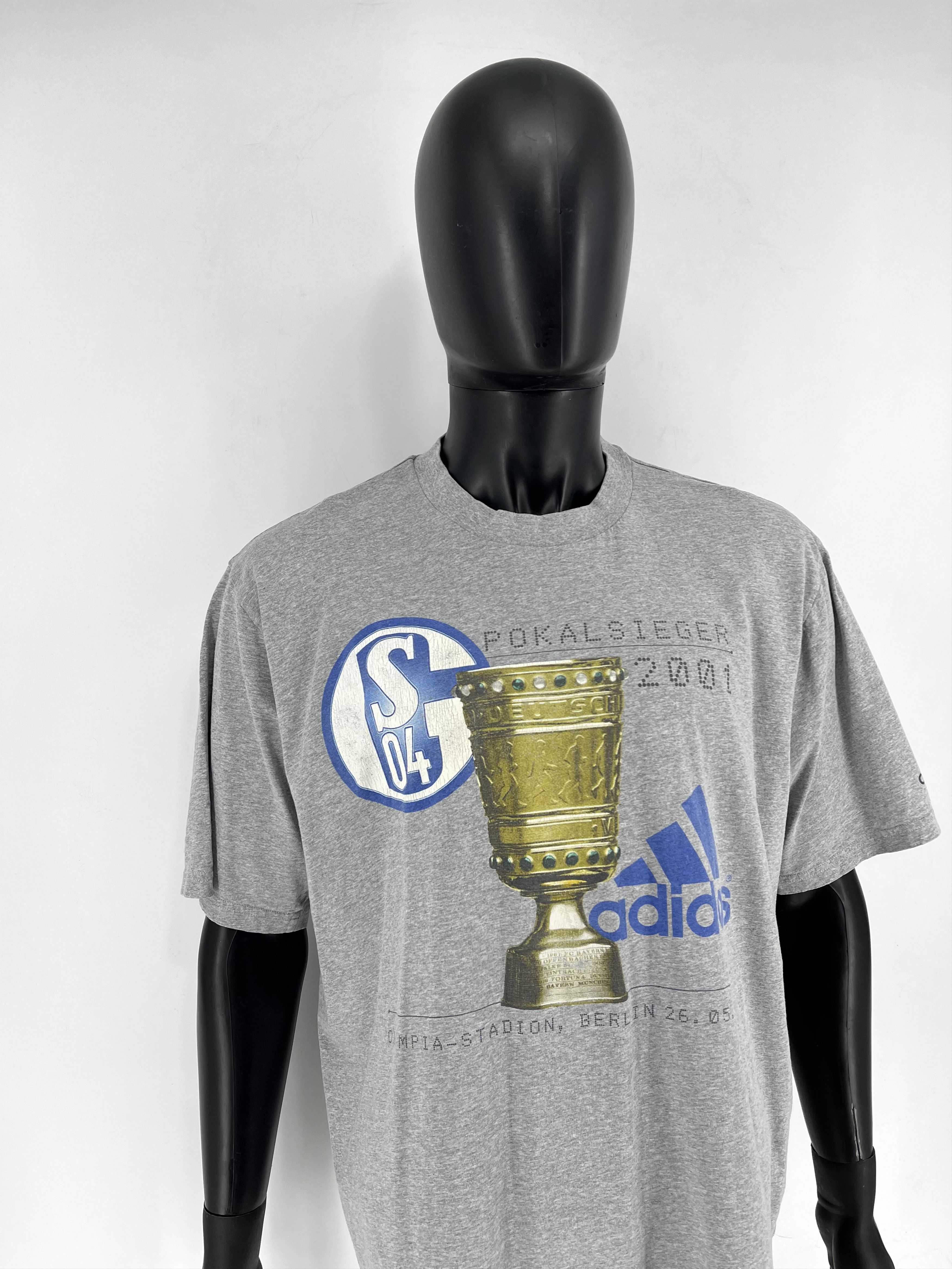 Adidas Adidas Schalke 04 Pokalsieger Cup Sieger Vintage T-shirt 00s Size US XL / EU 56 / 4 - 3 Thumbnail