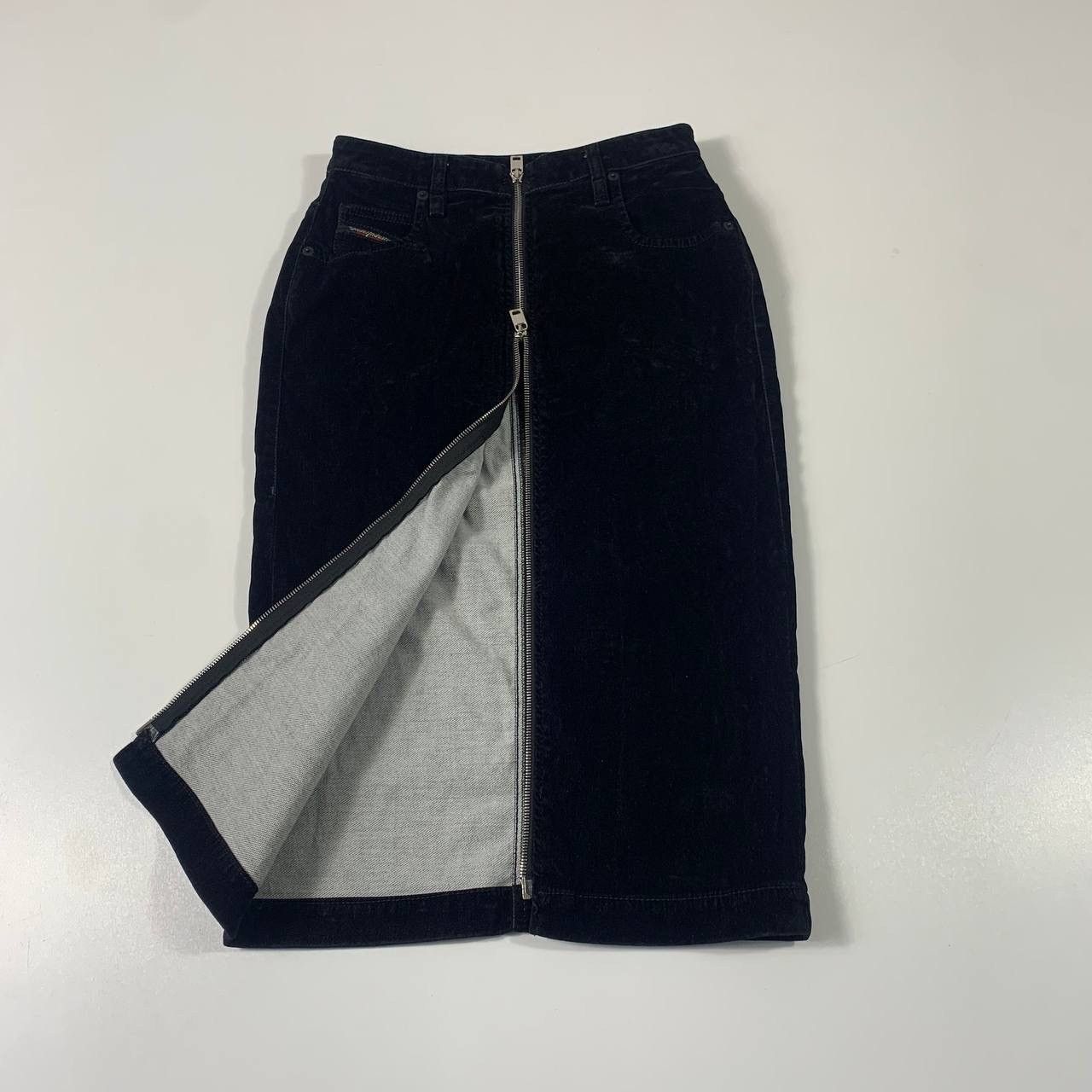 Diesel × Vintage vintage 90s diesel skirt velour luxury y2k Size 26" / US 2 / IT 38 - 4 Thumbnail