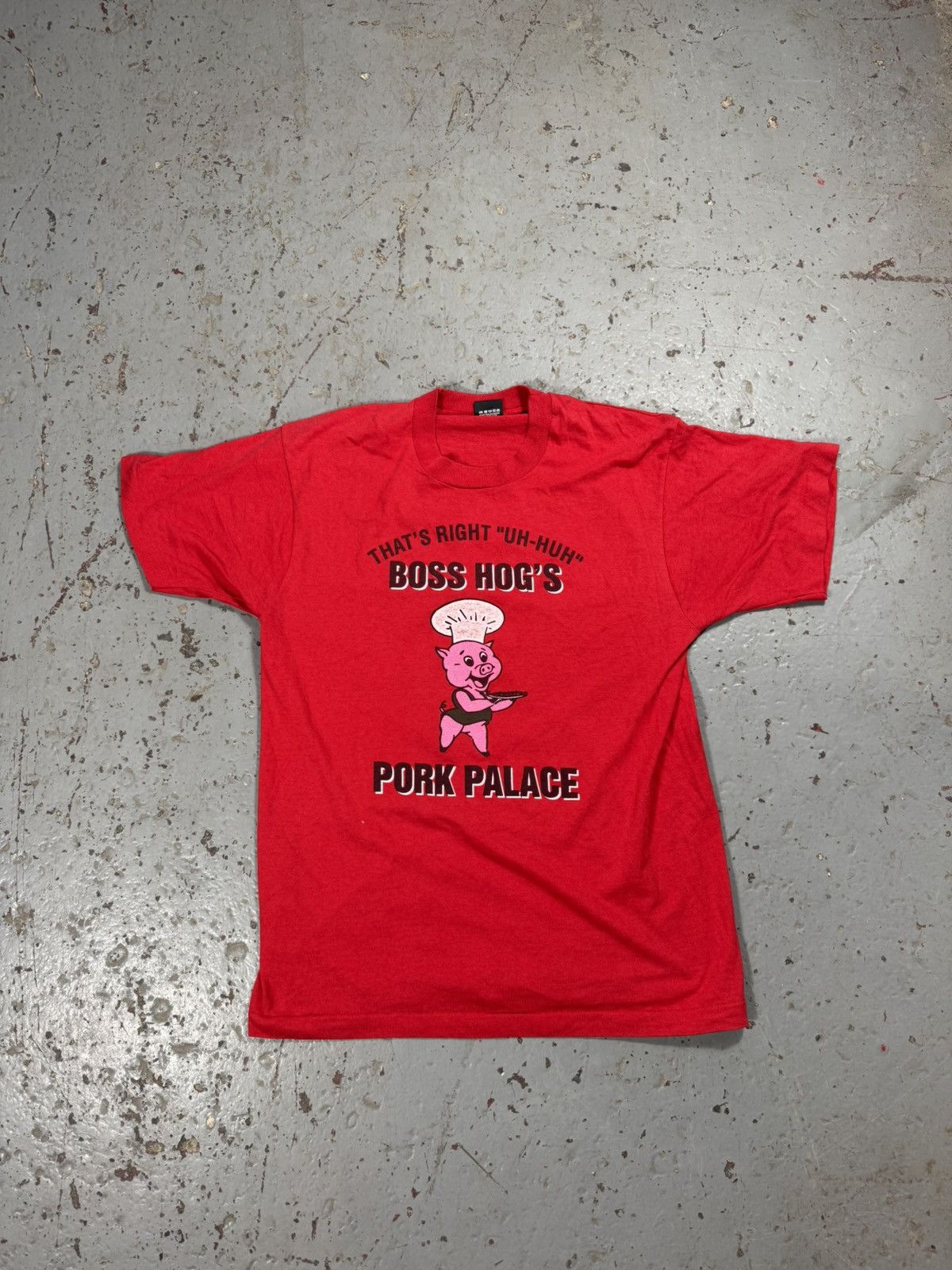 Vintage Vintage Boss Hogs Pork Palace Pig Tee Size US L / EU 52-54 / 3 - 1 Thumbnail