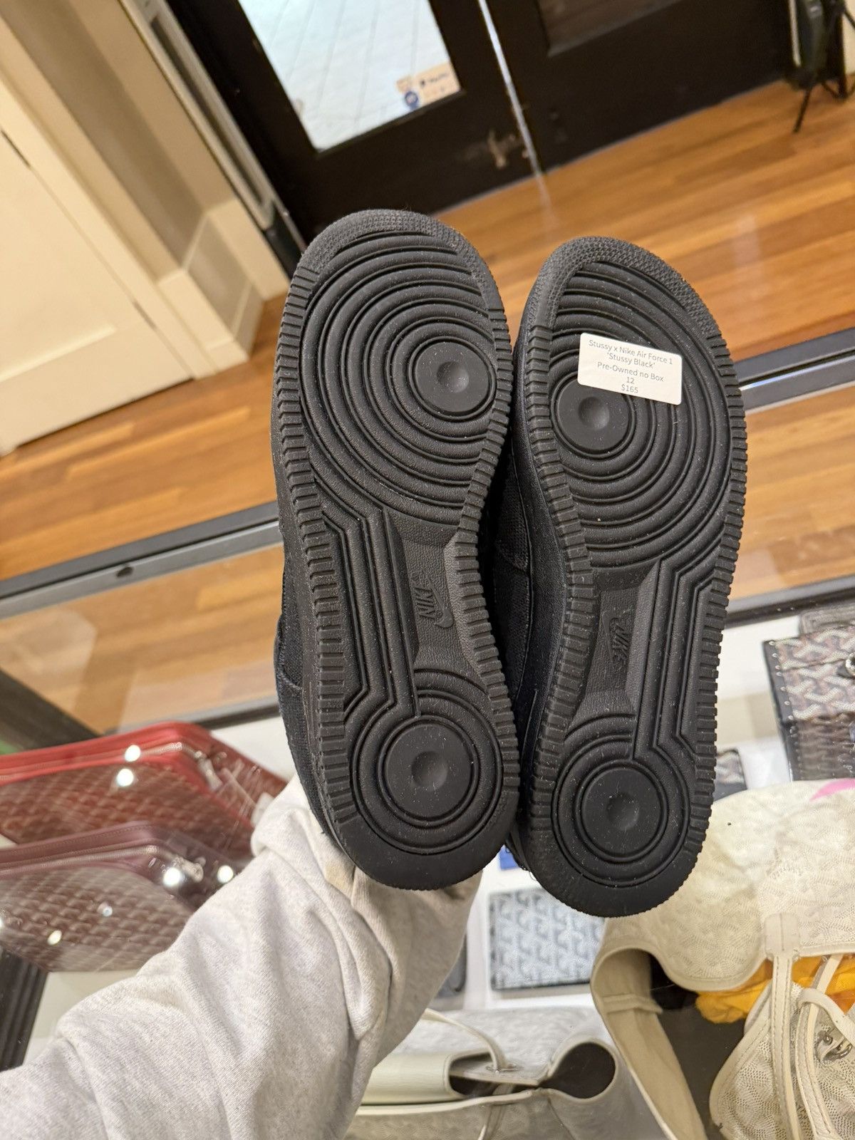 Nike × Stussy Stussy x Nike Air Force 1 Low ‘Stussy Black’ Size US 12 / EU 45 - 7 Thumbnail