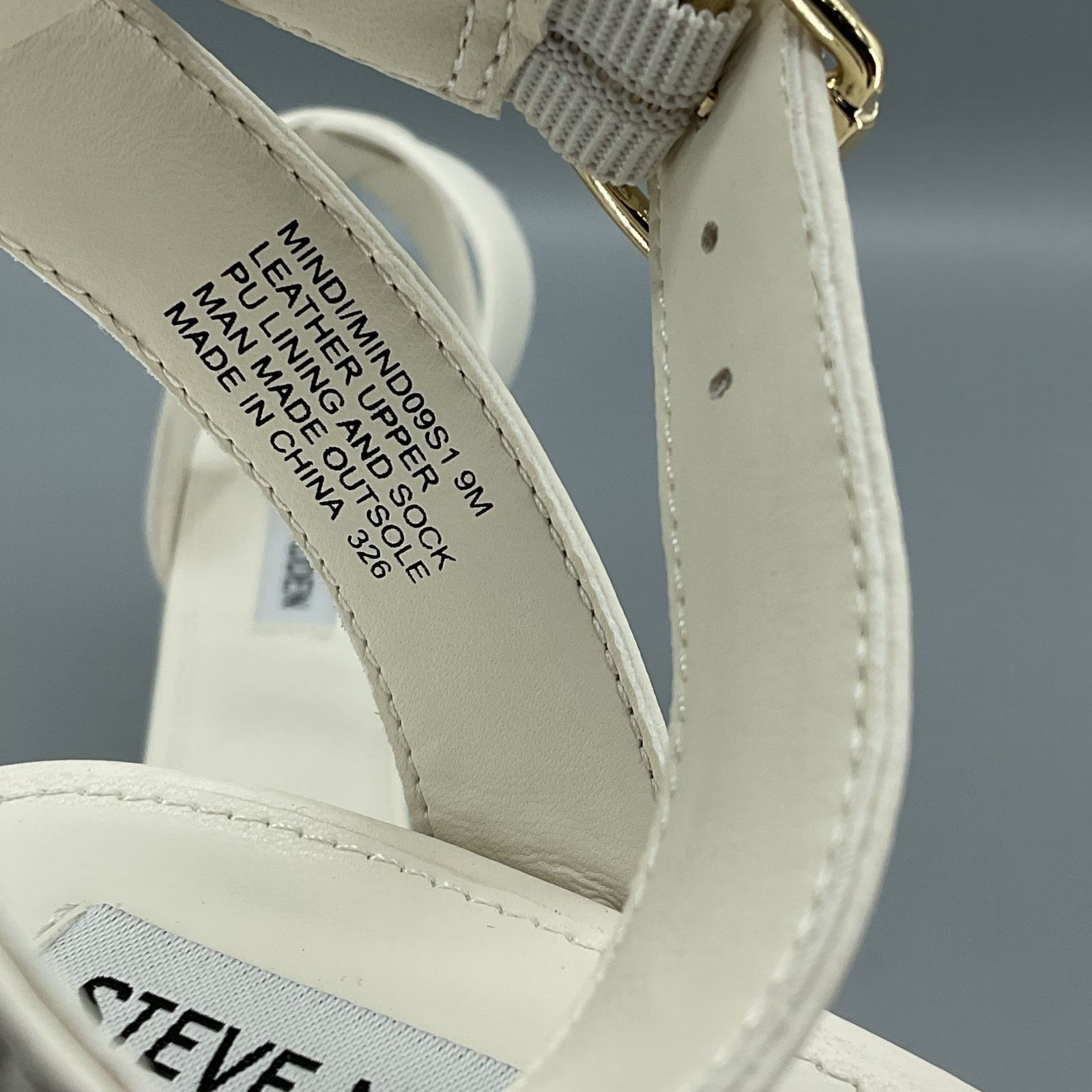 Steve Madden Steve Madden Women Mindi Leather Sandal White Size 9M Size US 9 / IT 39 - 6 Thumbnail