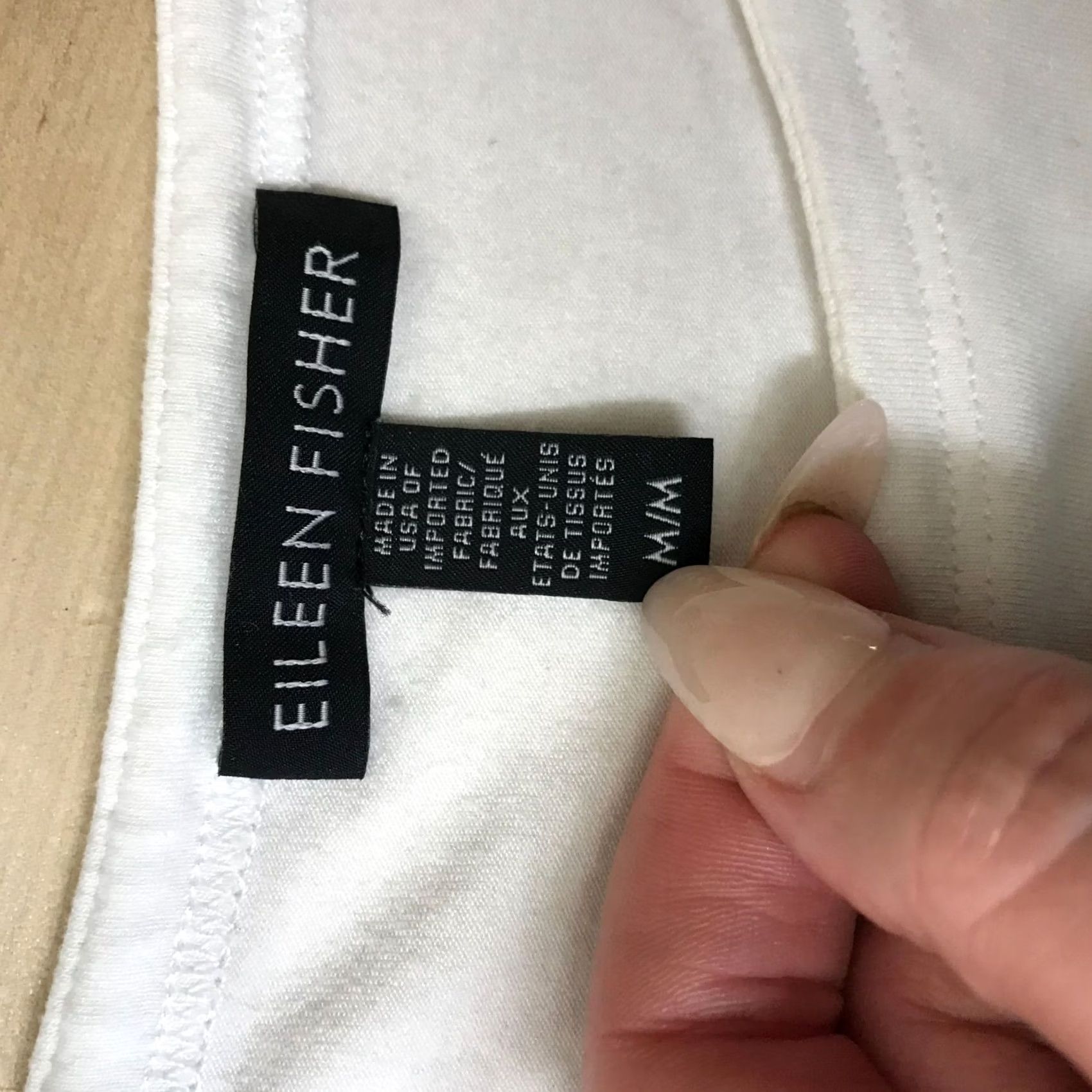 Eileen Fisher EILEEN FISHER Women Medium White 3/4 Sleeve Round Neck Asymmetrical Hem Top Blouse Shirt M Womens Menace? Size M / US 6-8 / IT 42-44 - 7 Thumbnail