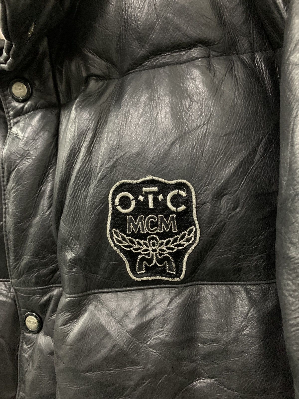 Vintage Vintage MCM O.T.C Puffer Leather Jacket Size US L / EU 52-54 / 3 - 6 Thumbnail
