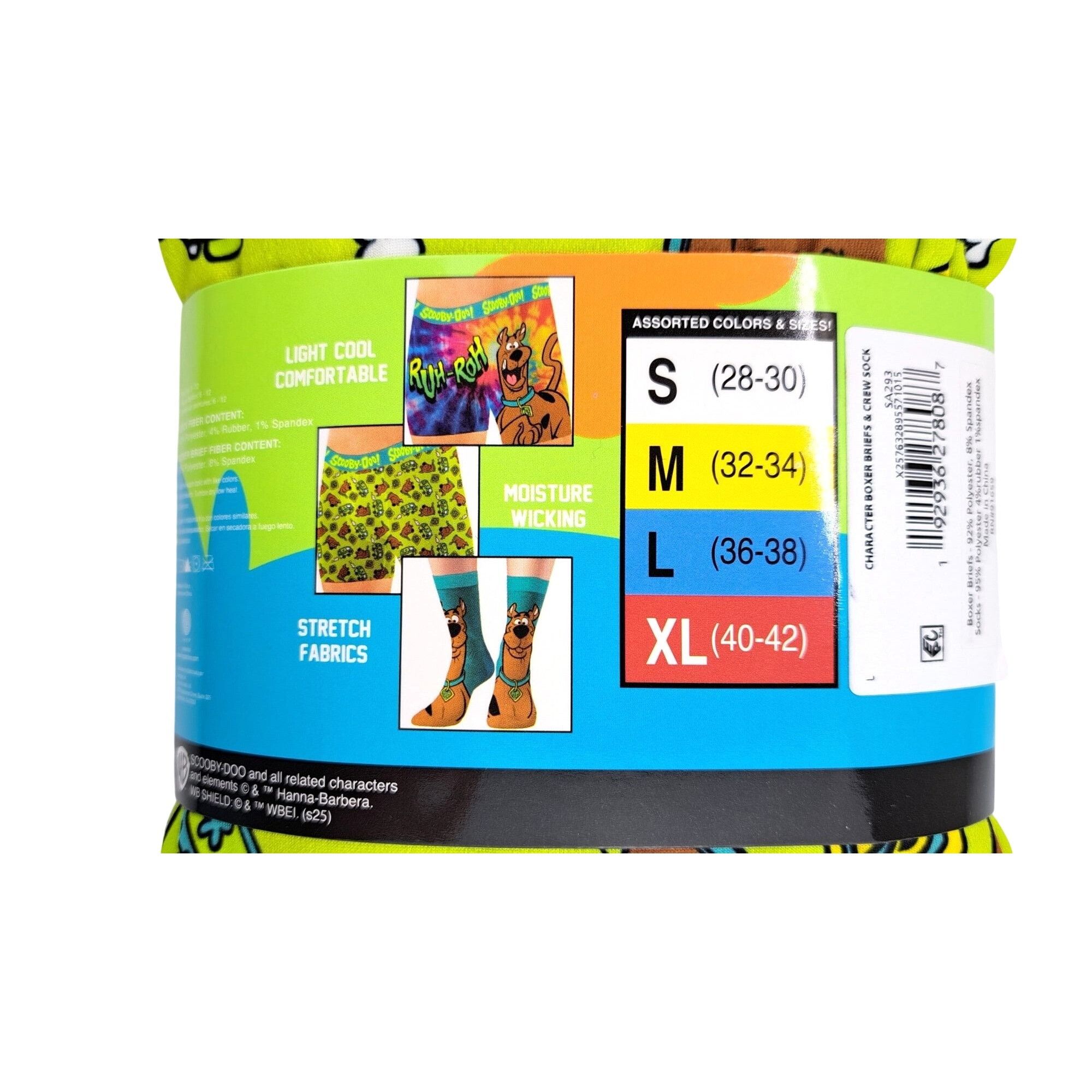 Other Scooby-Doo 3-Piece Boxer Briefs & Crew Socks Set Men Large Size 36 - 3 Thumbnail